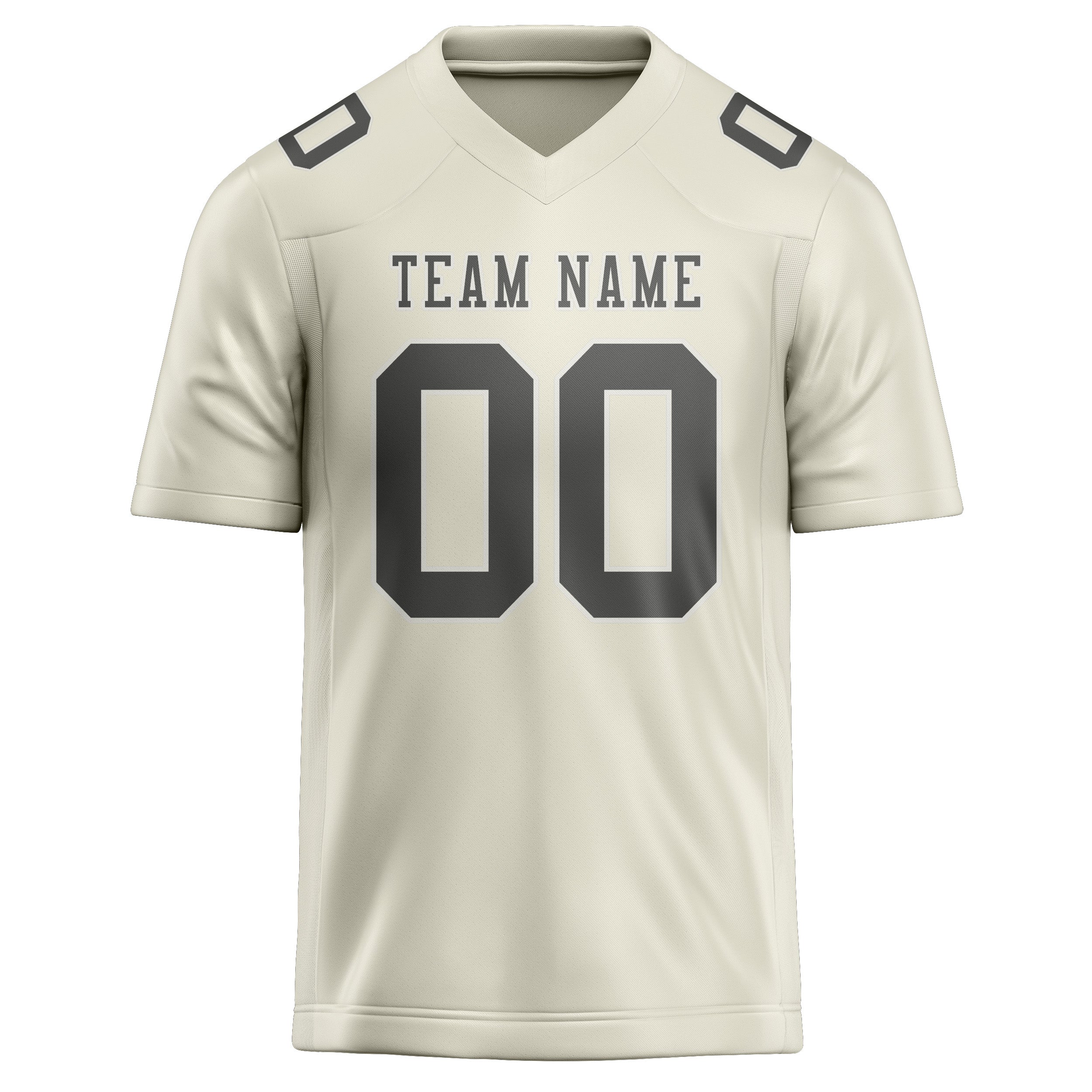 Maillot de rugby professionnel beige gris foncé sur mesure