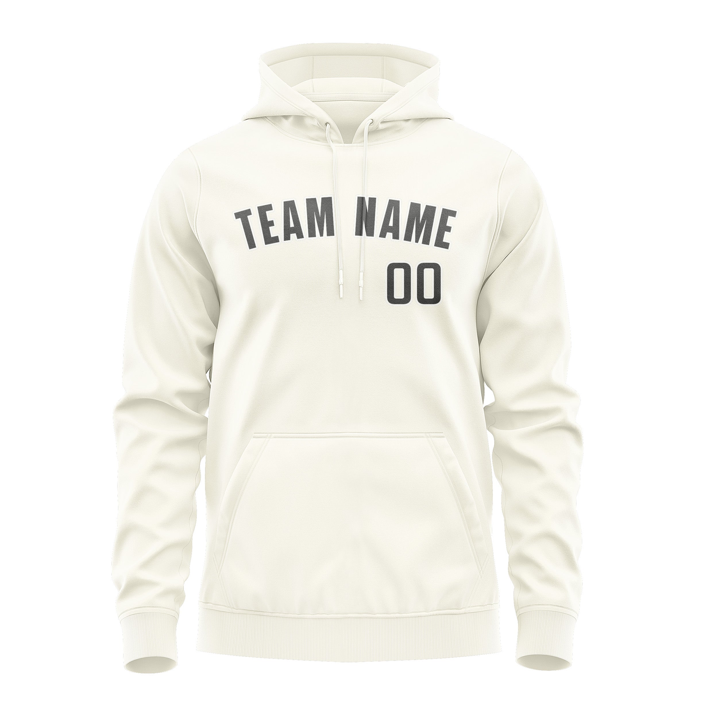Maßgeschneidertes Beige Dunkelgrau Hoodie