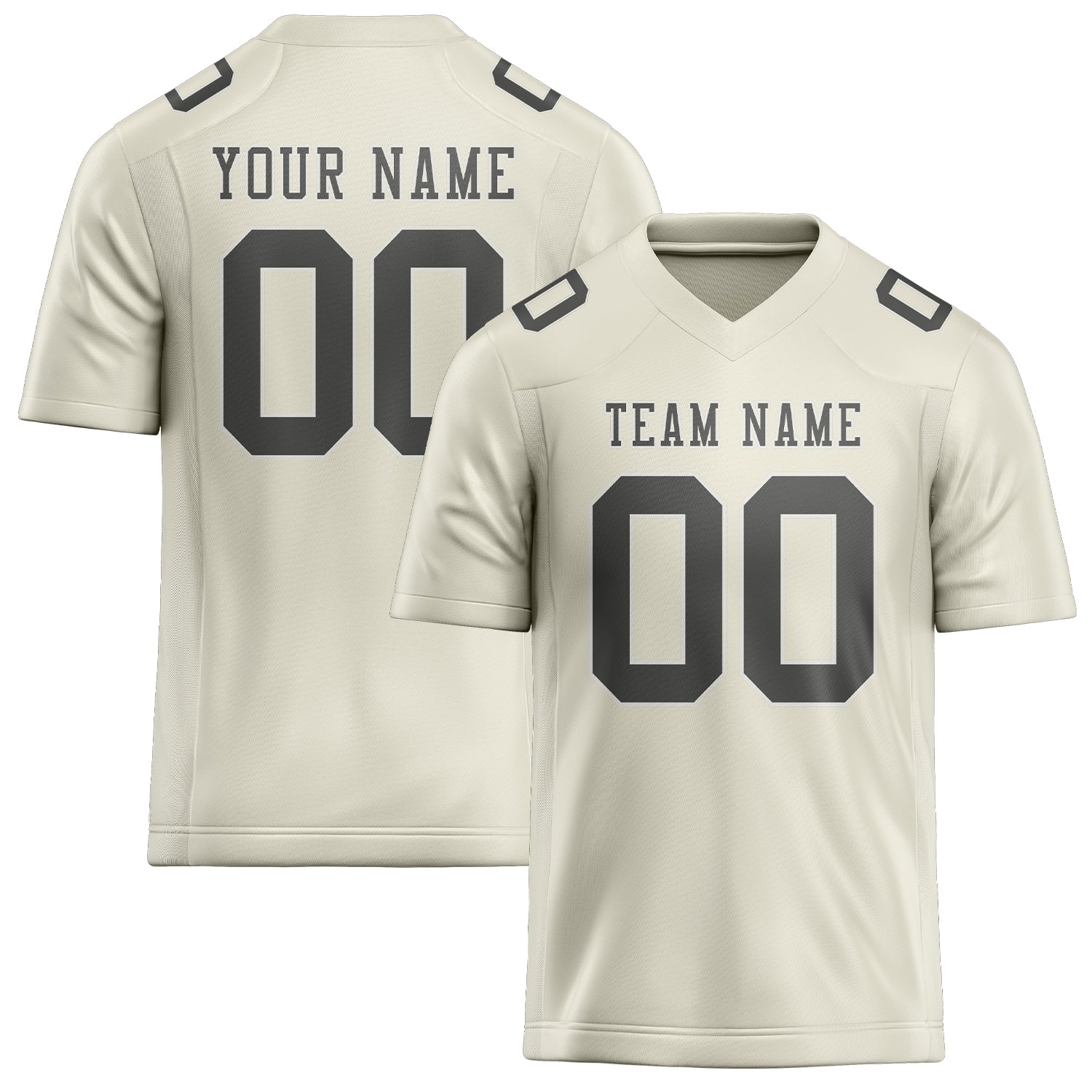 Maillot de rugby professionnel beige gris foncé sur mesure
