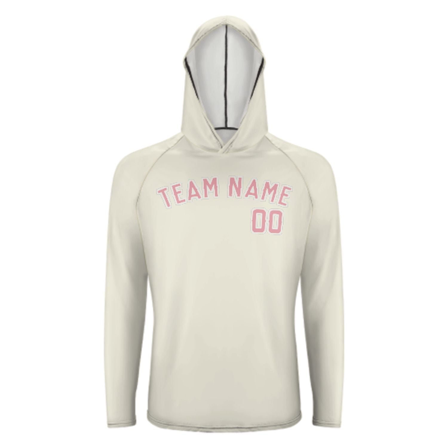Maßgeschneidertes Beige Rosa UV-Hoodie