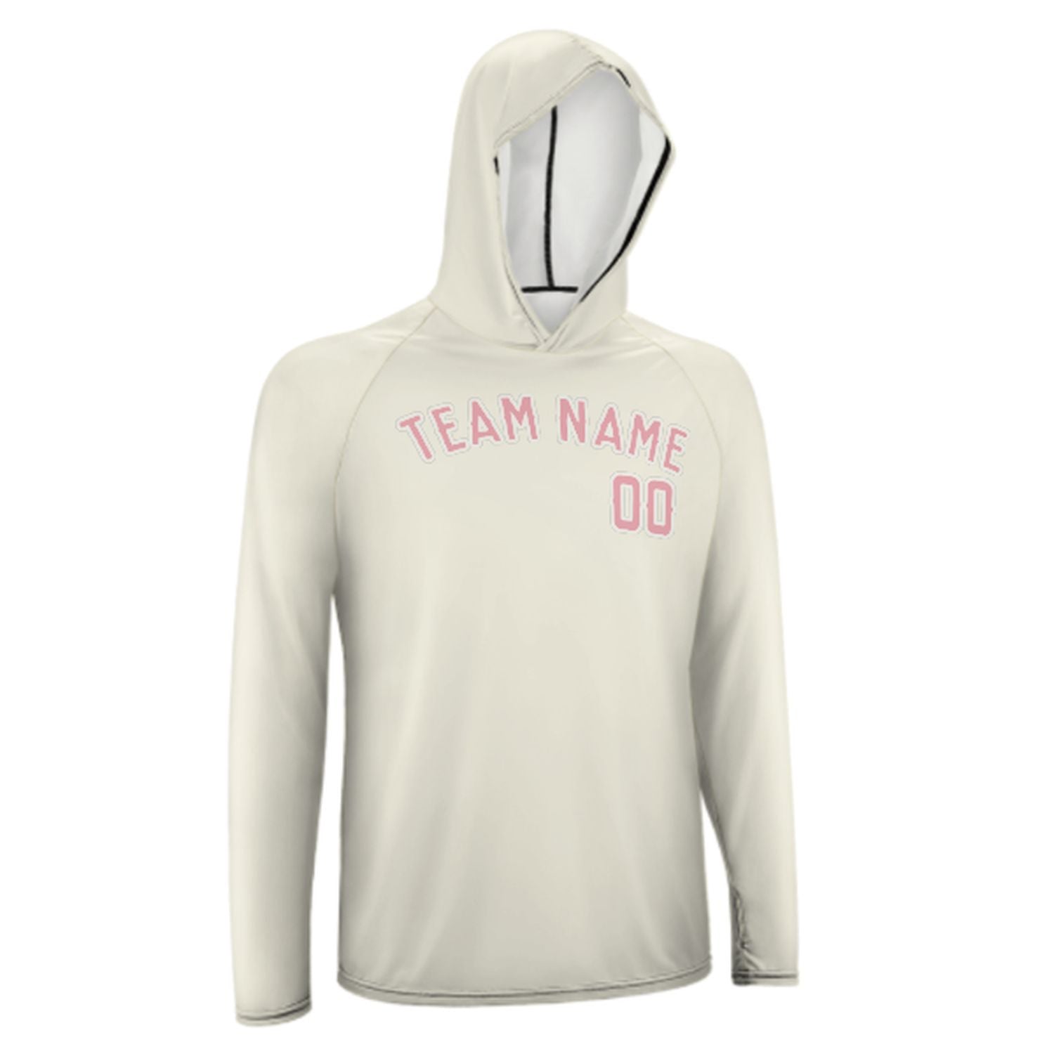 Maßgeschneidertes Beige Rosa UV-Hoodie