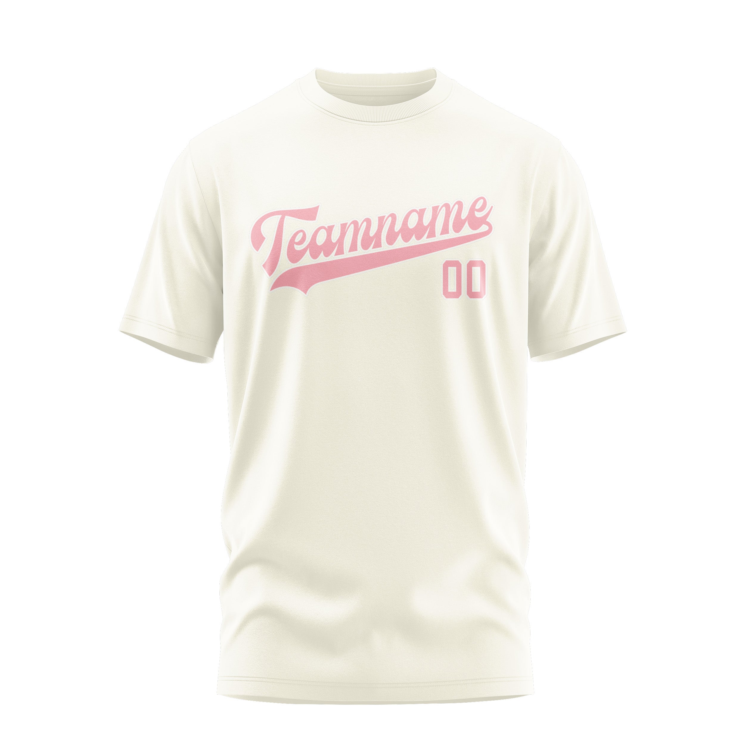 Maßgeschneidertes Beige Rosa T-Shirt