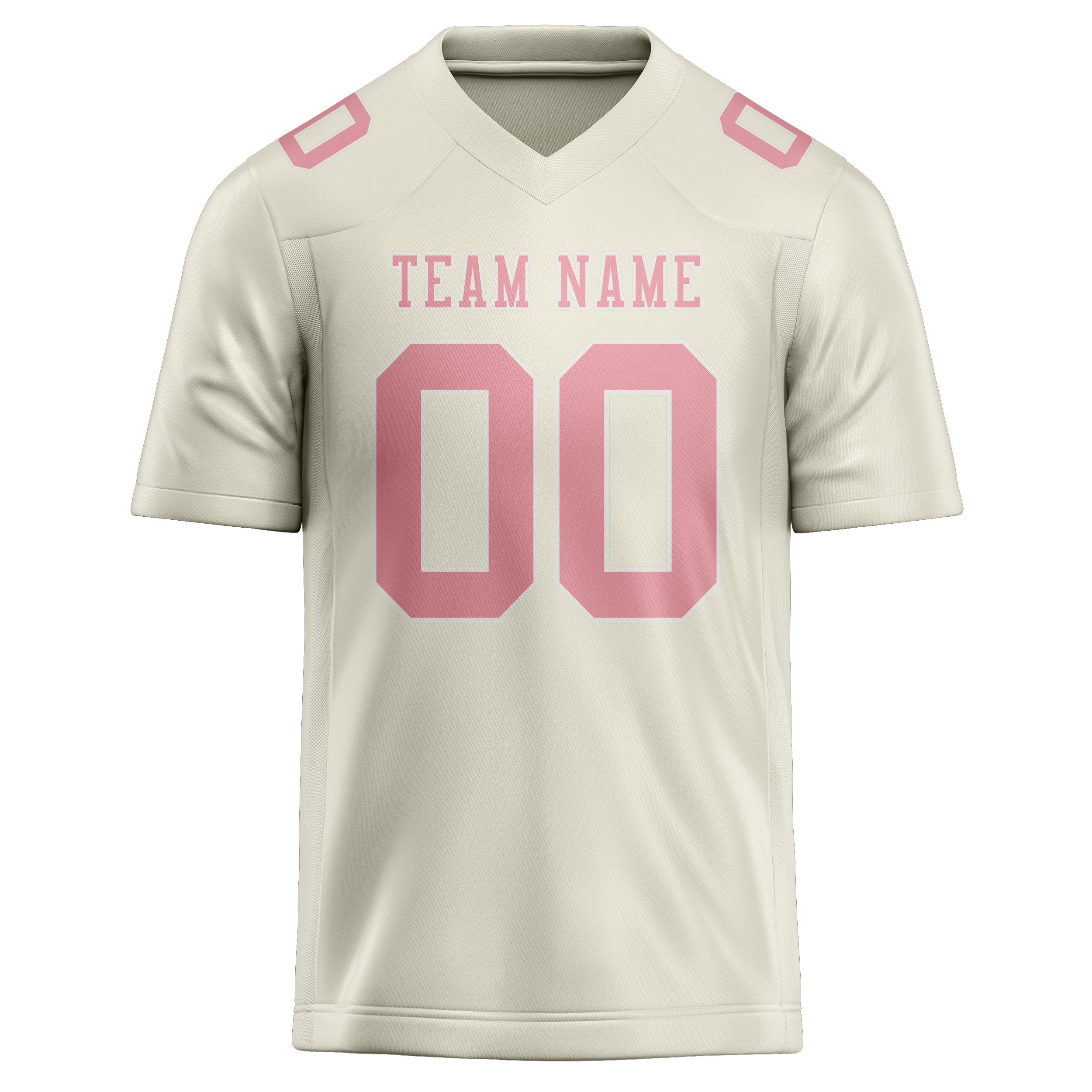 Maillot de rugby professionnel personnalisé beige rose