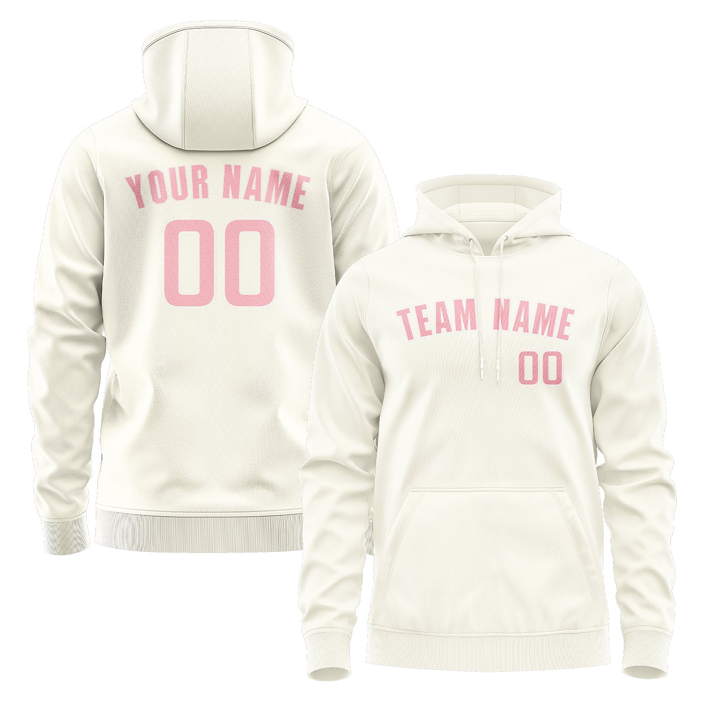 Maßgeschneidertes Beige Rosa Hoodie