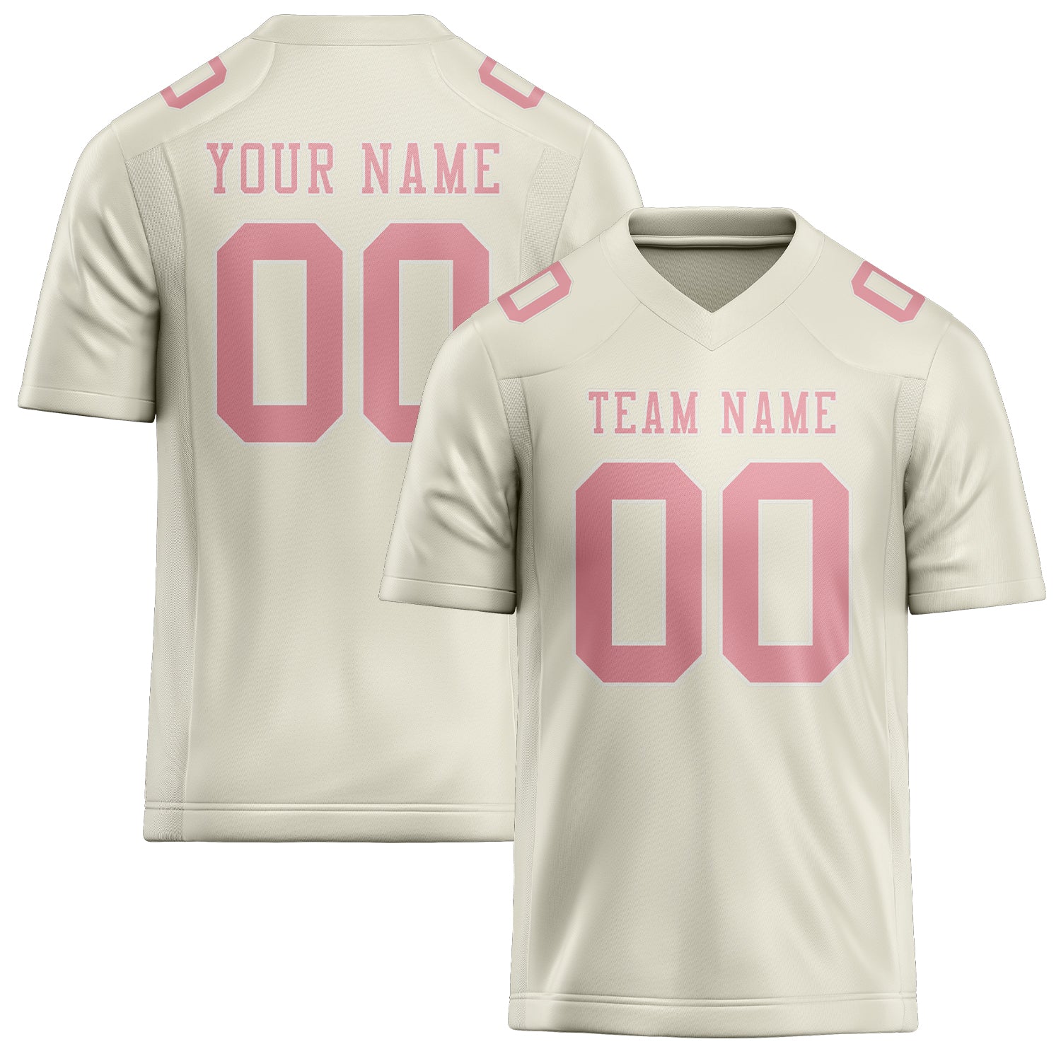 Maillot de rugby professionnel personnalisé beige rose