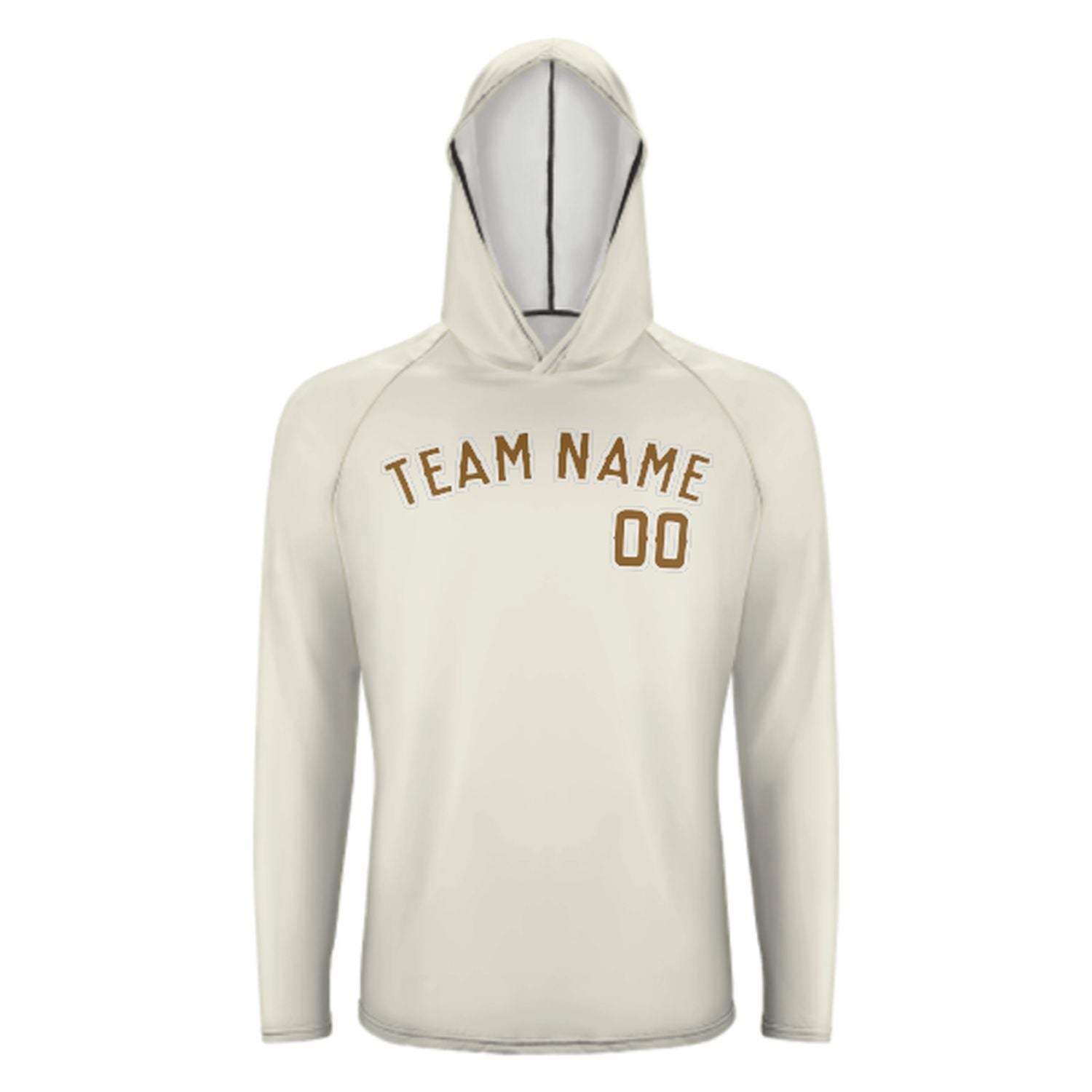 Maßgeschneidertes Beige Khaki UV-Hoodie