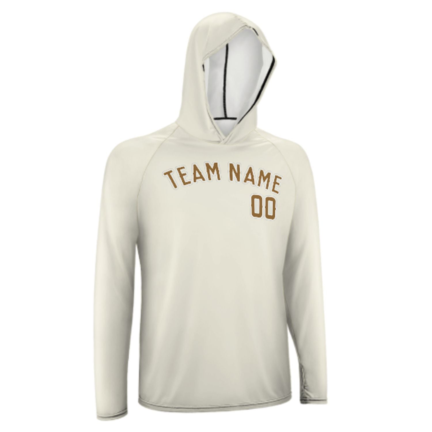 Maßgeschneidertes Beige Khaki UV-Hoodie