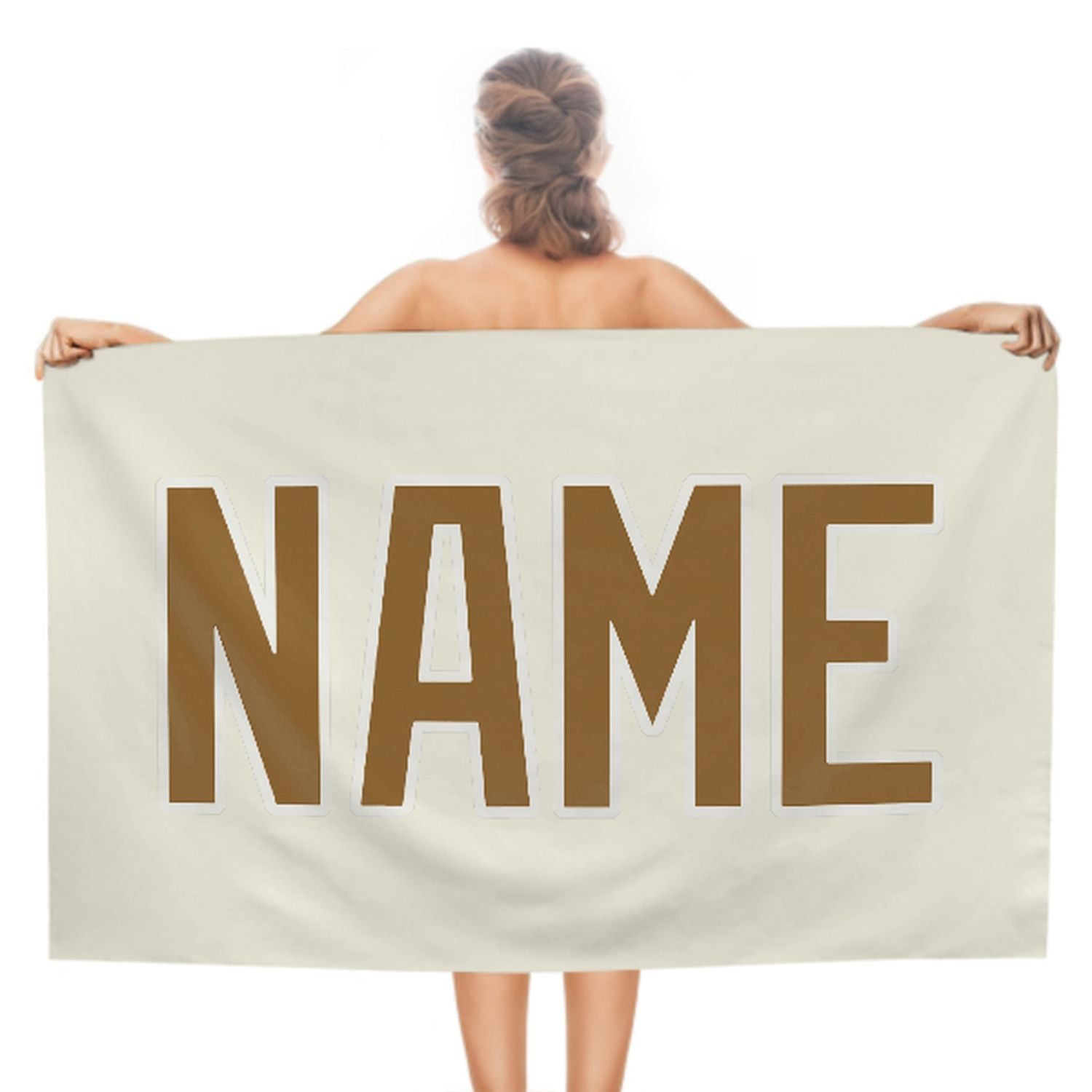 Maßgeschneidertes Beige Khaki Strandtuch