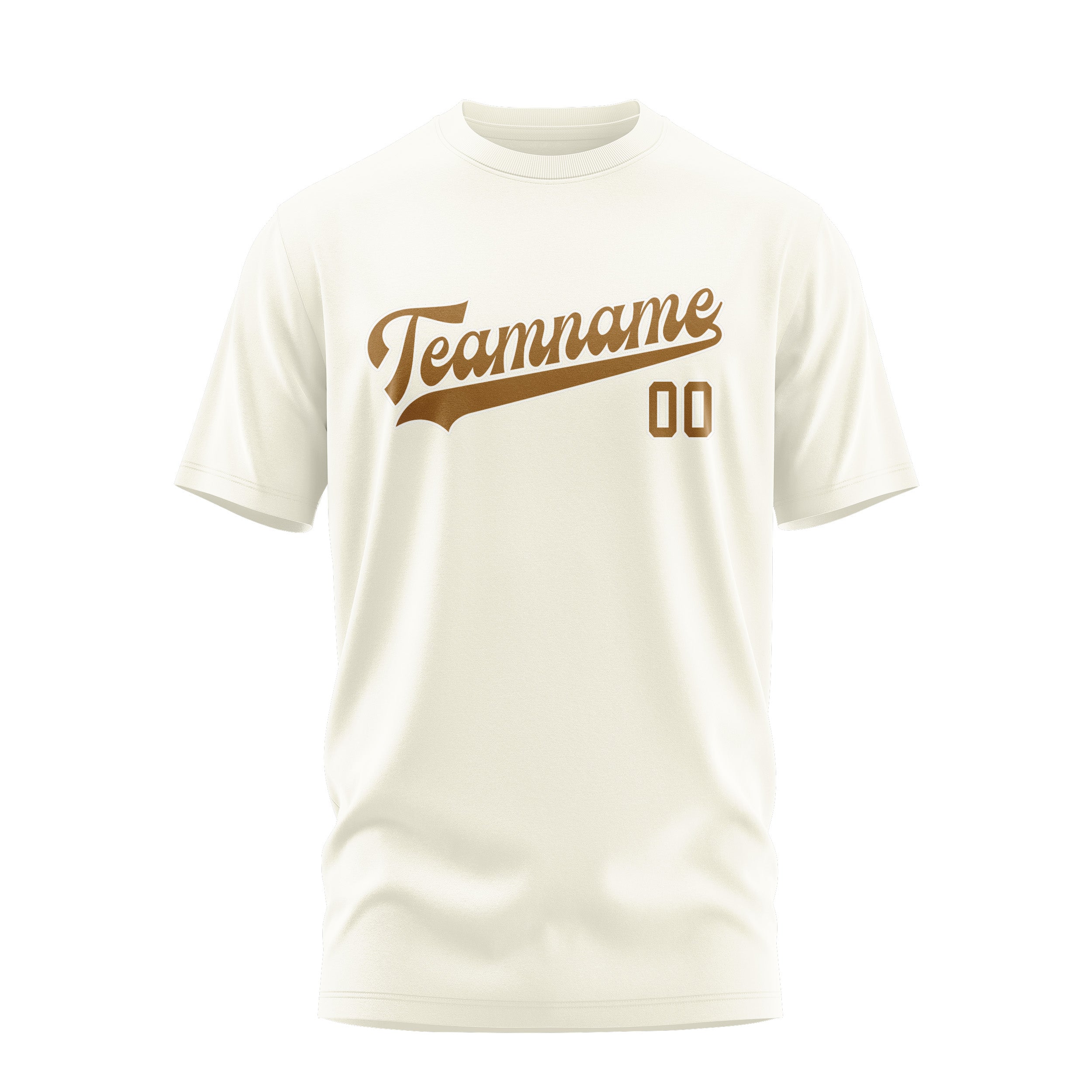 Maßgeschneidertes Beige Khaki T-Shirt