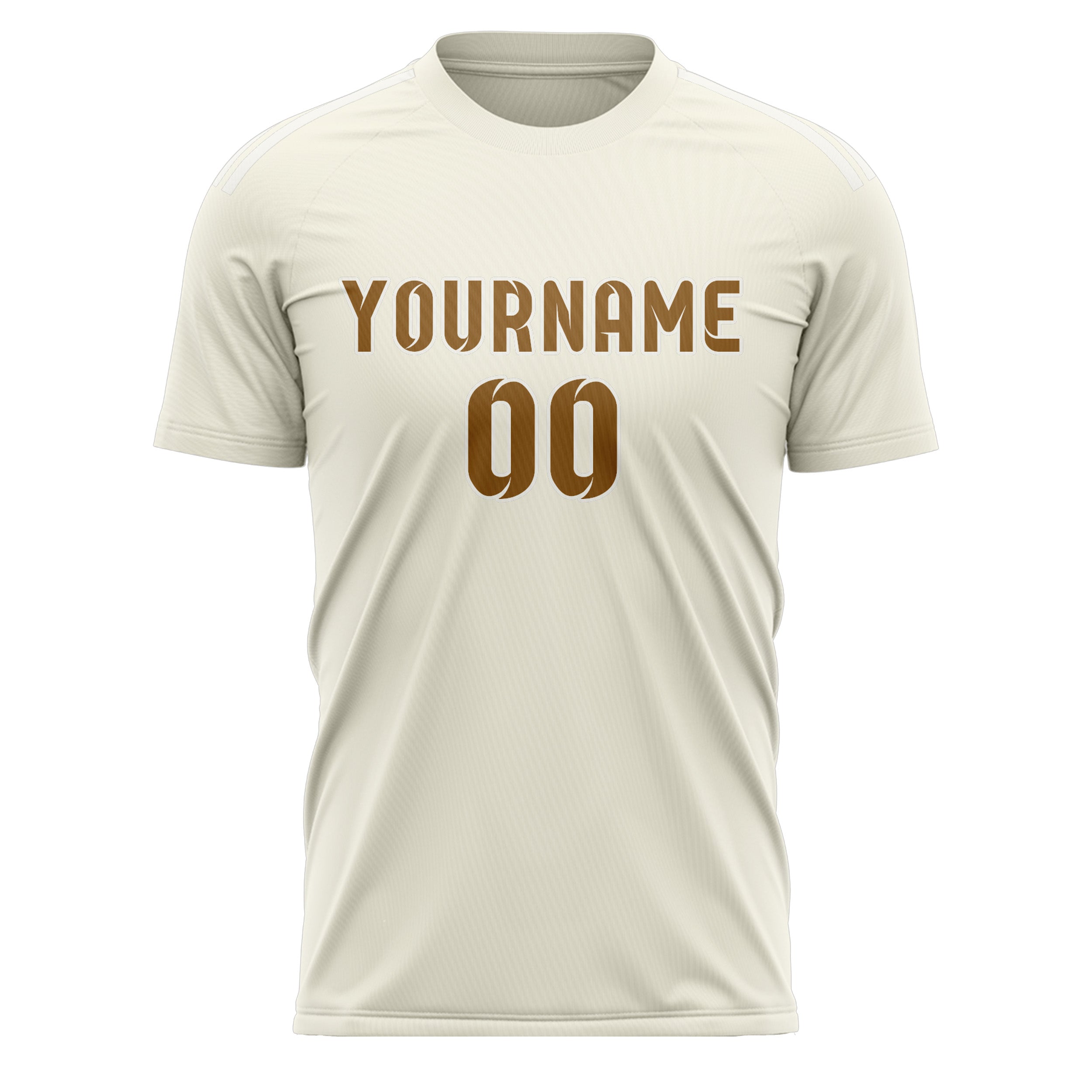 Benutzerdefiniertes Professionelles Beige Khaki Fußballtrikot