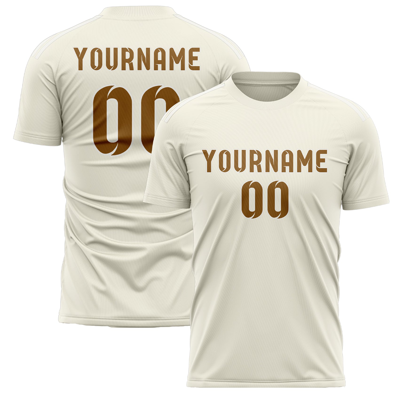 Benutzerdefiniertes Professionelles Beige Khaki Fußballtrikot