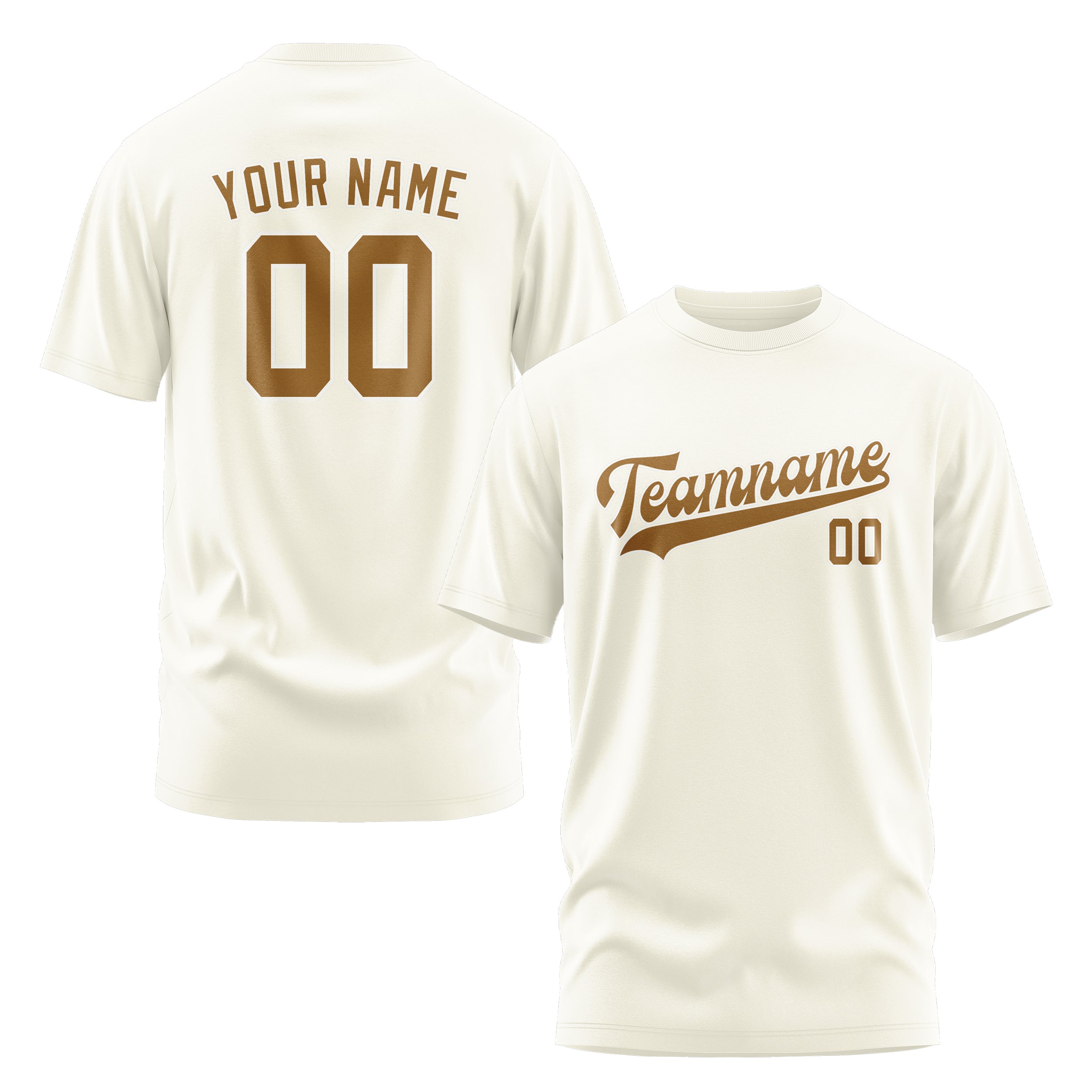 Maßgeschneidertes Beige Khaki T-Shirt