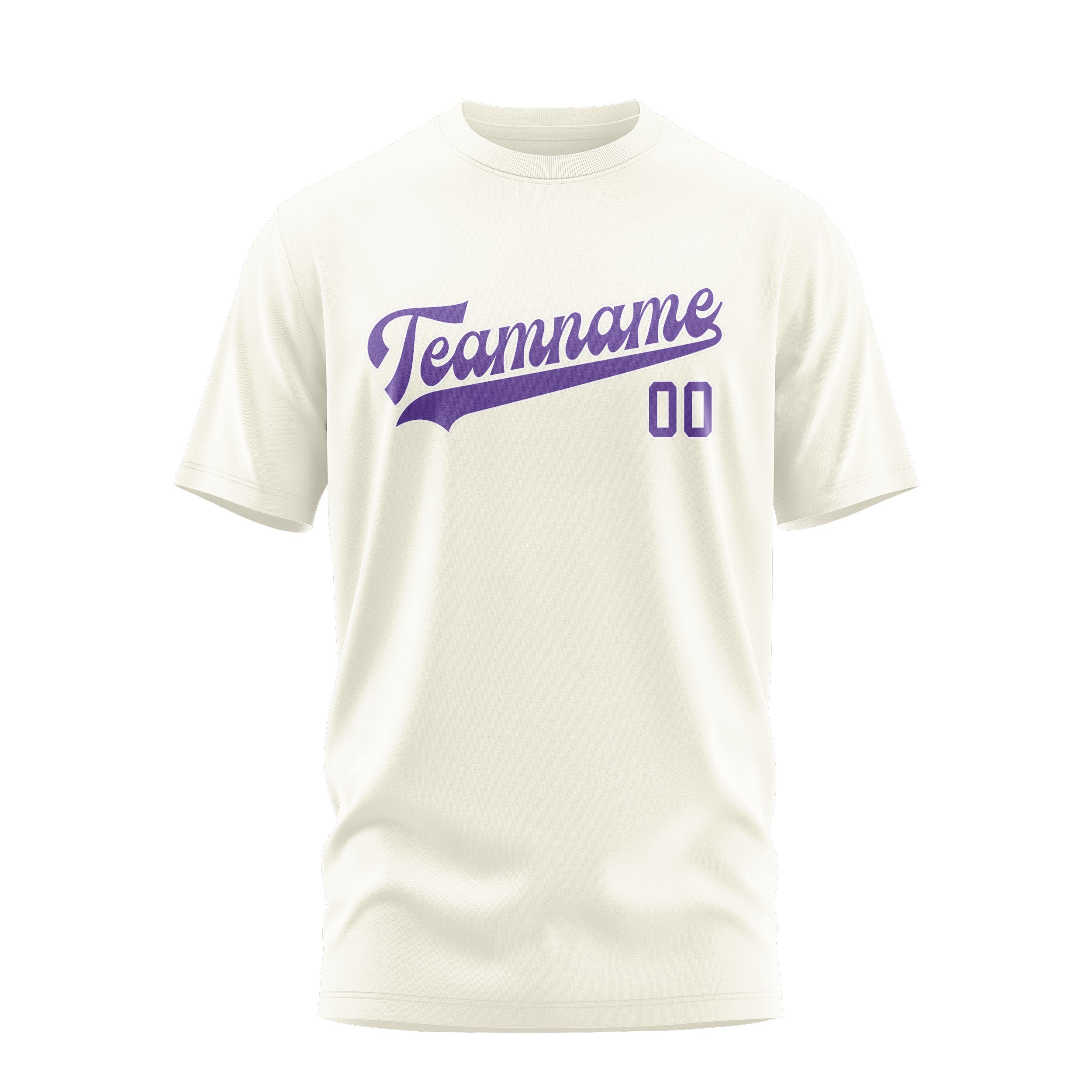 Maßgeschneidertes Beige Lavendel T-Shirt