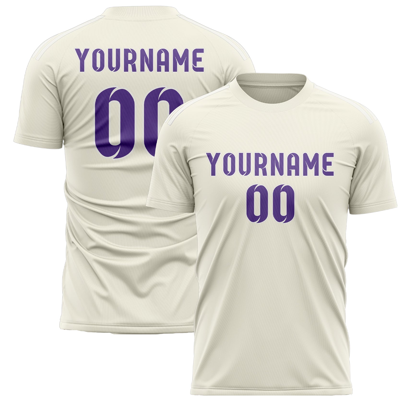Benutzerdefiniertes Professionelles Beige Lavendel Fußballtrikot