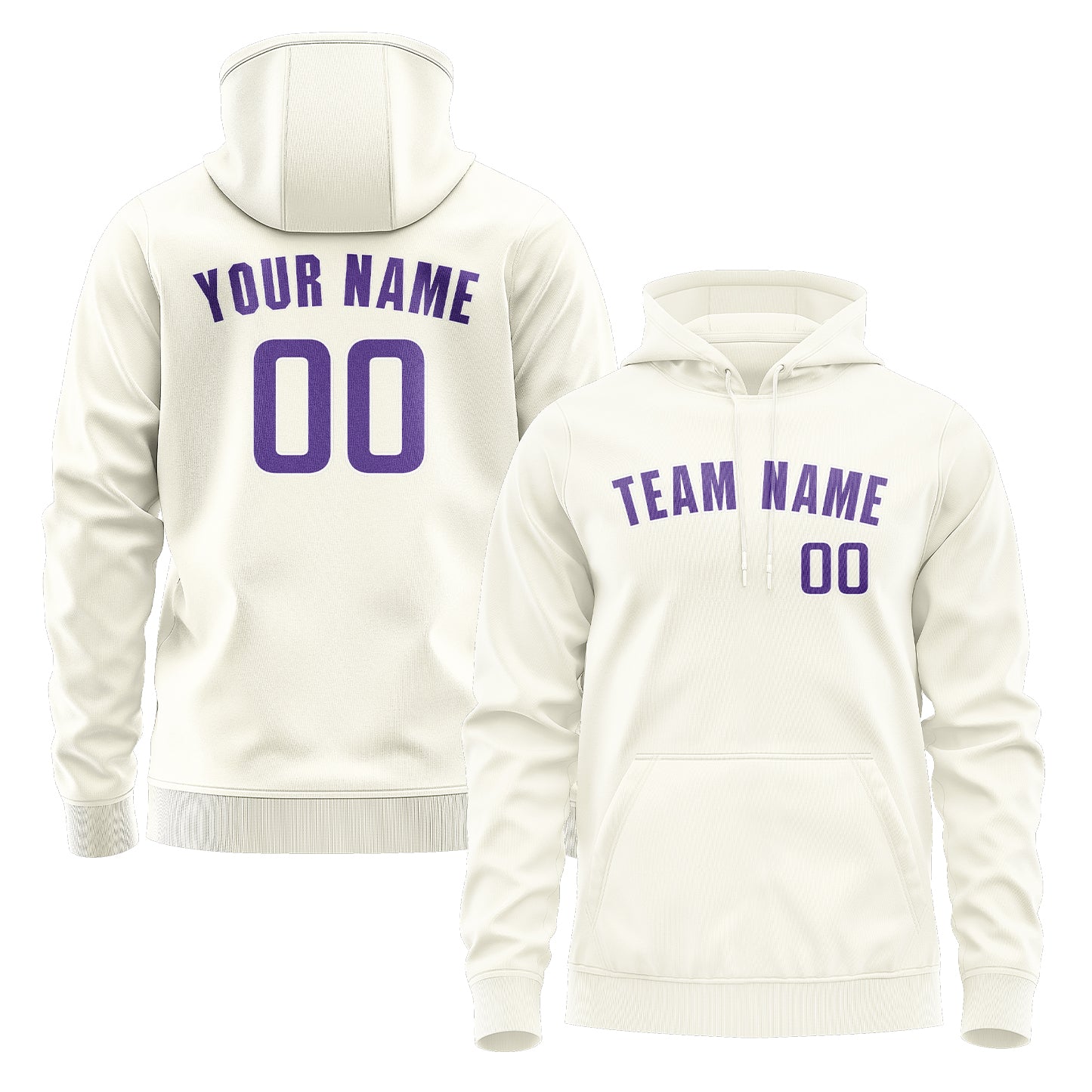 Maßgeschneidertes Beige Lavendel Hoodie