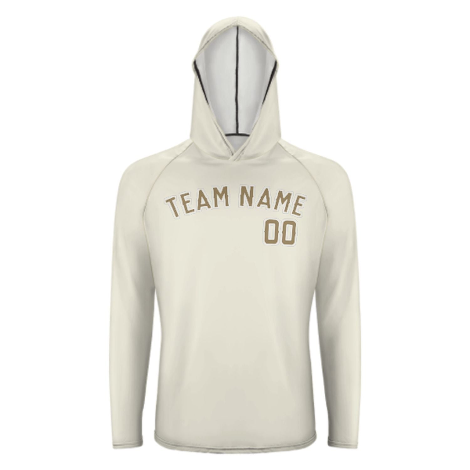 Na míru béžové Hellkhaki UV-hoodie