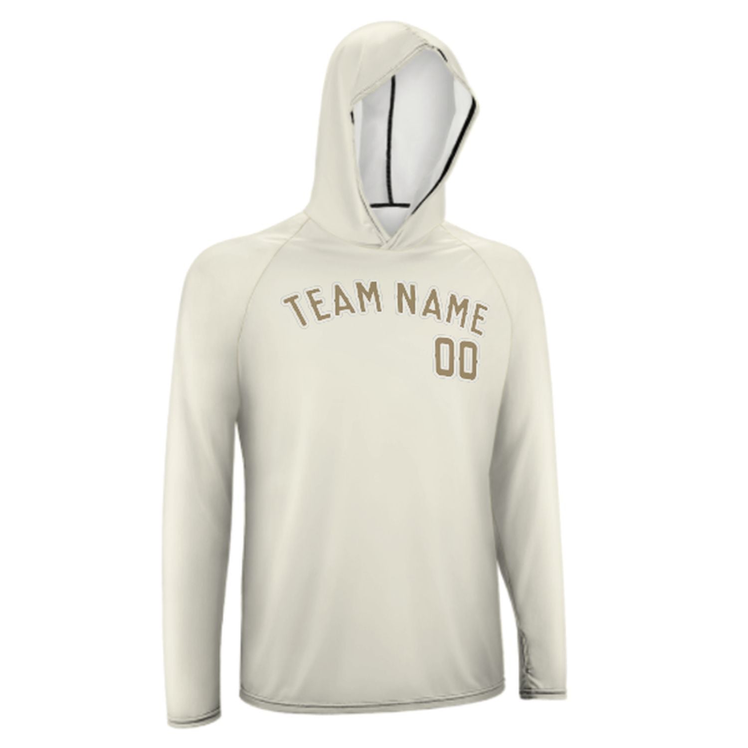 Na míru béžové Hellkhaki UV-hoodie