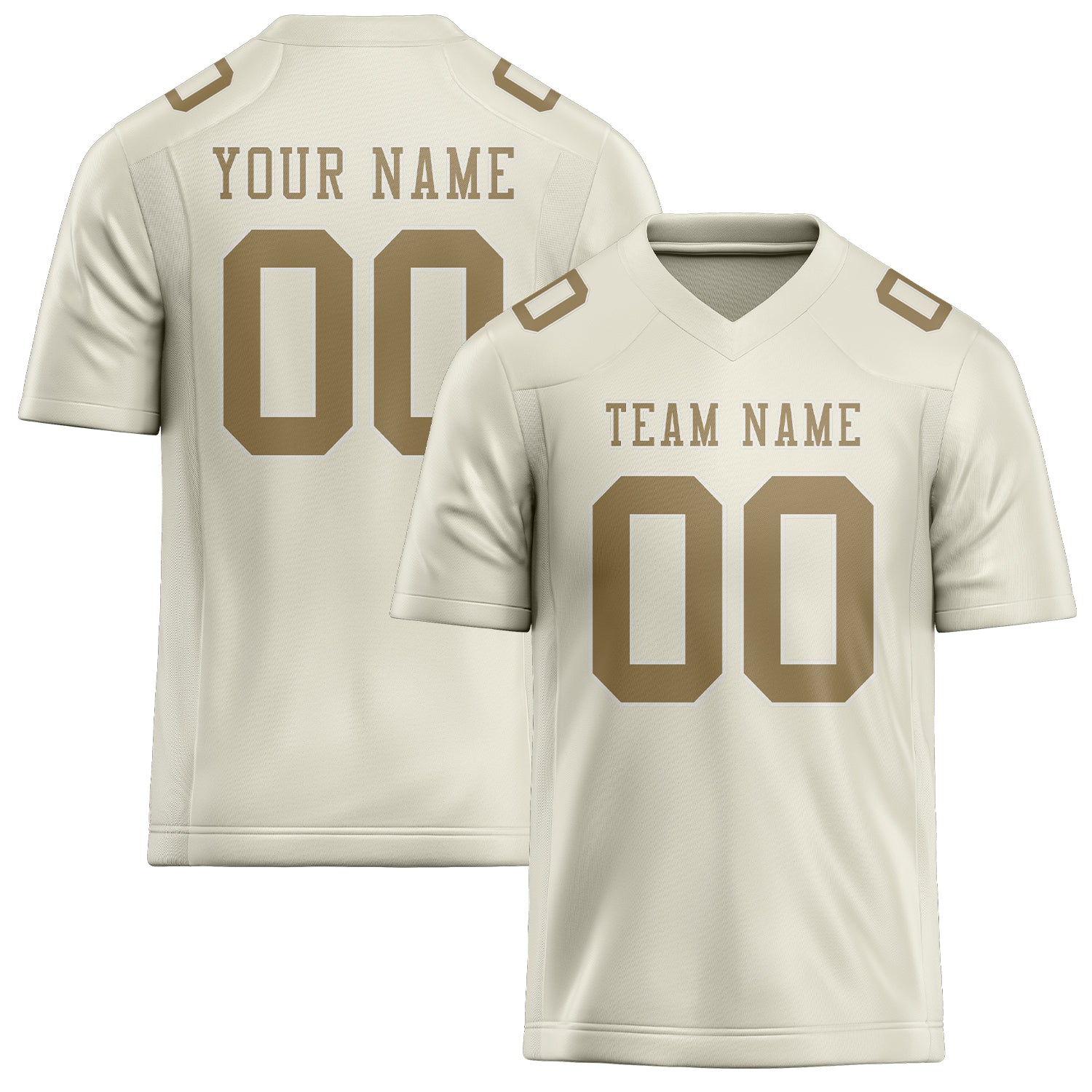 Maillot de rugby professionnel beige kaki clair sur mesure