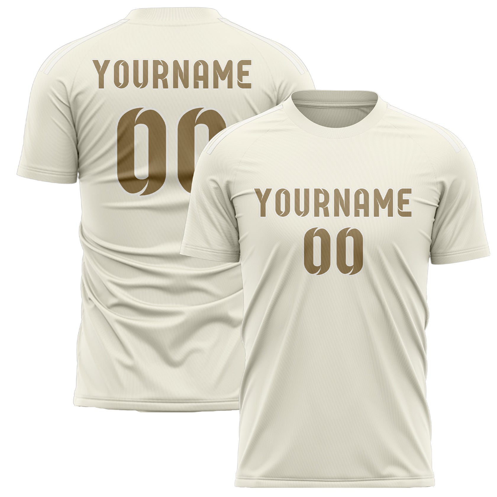 Benutzerdefiniertes Professionelles Beige Hellkhaki Fußballtrikot
