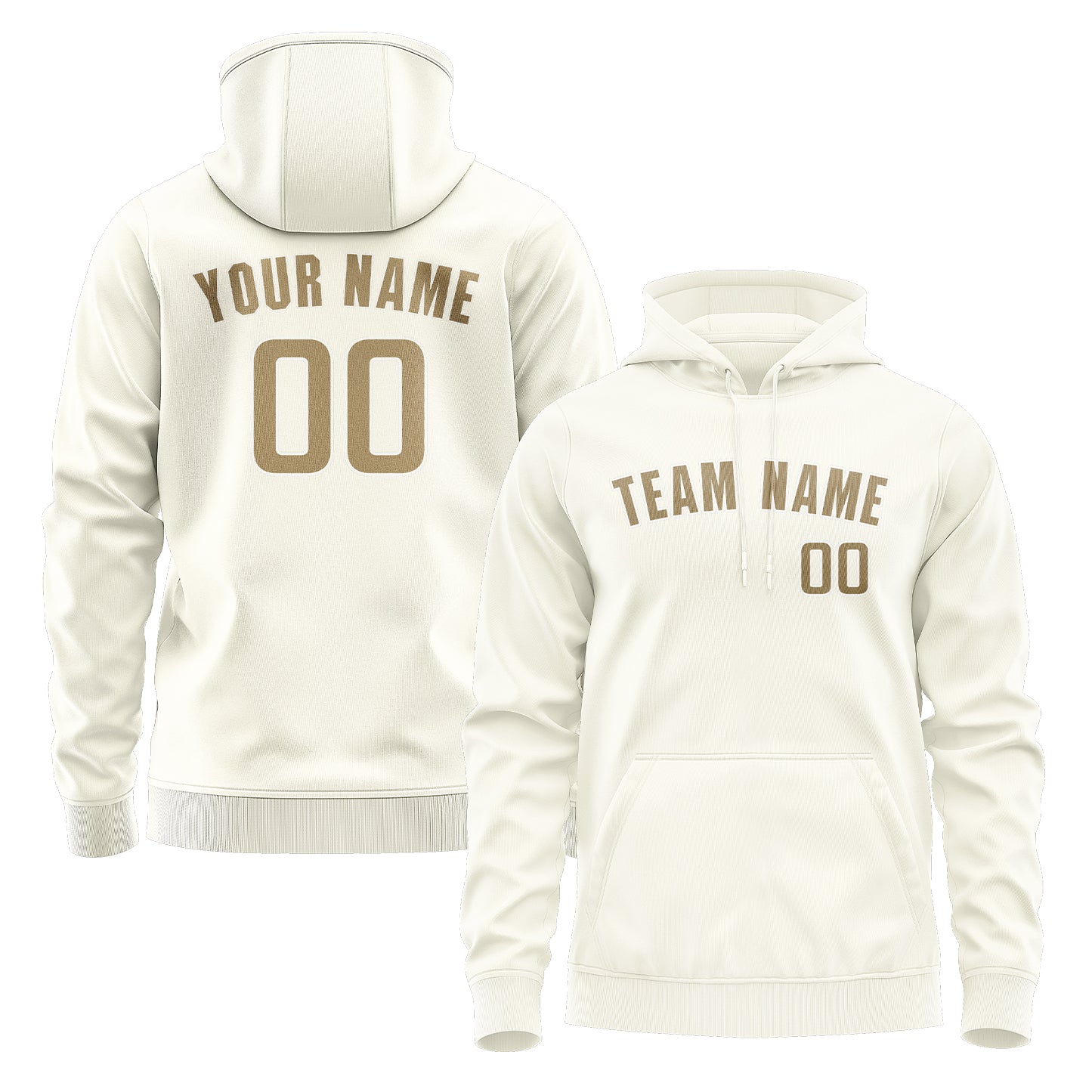 Maßgeschneidertes Beige Hellkhaki Hoodie