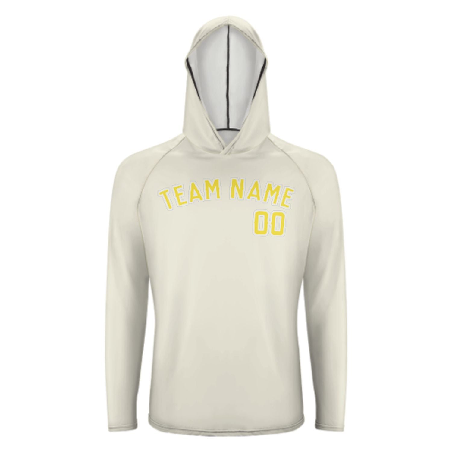 Na míru béžová světle žlutá UV-hoodie