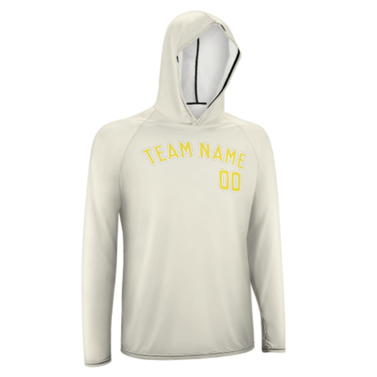 Na míru béžová světle žlutá UV-hoodie