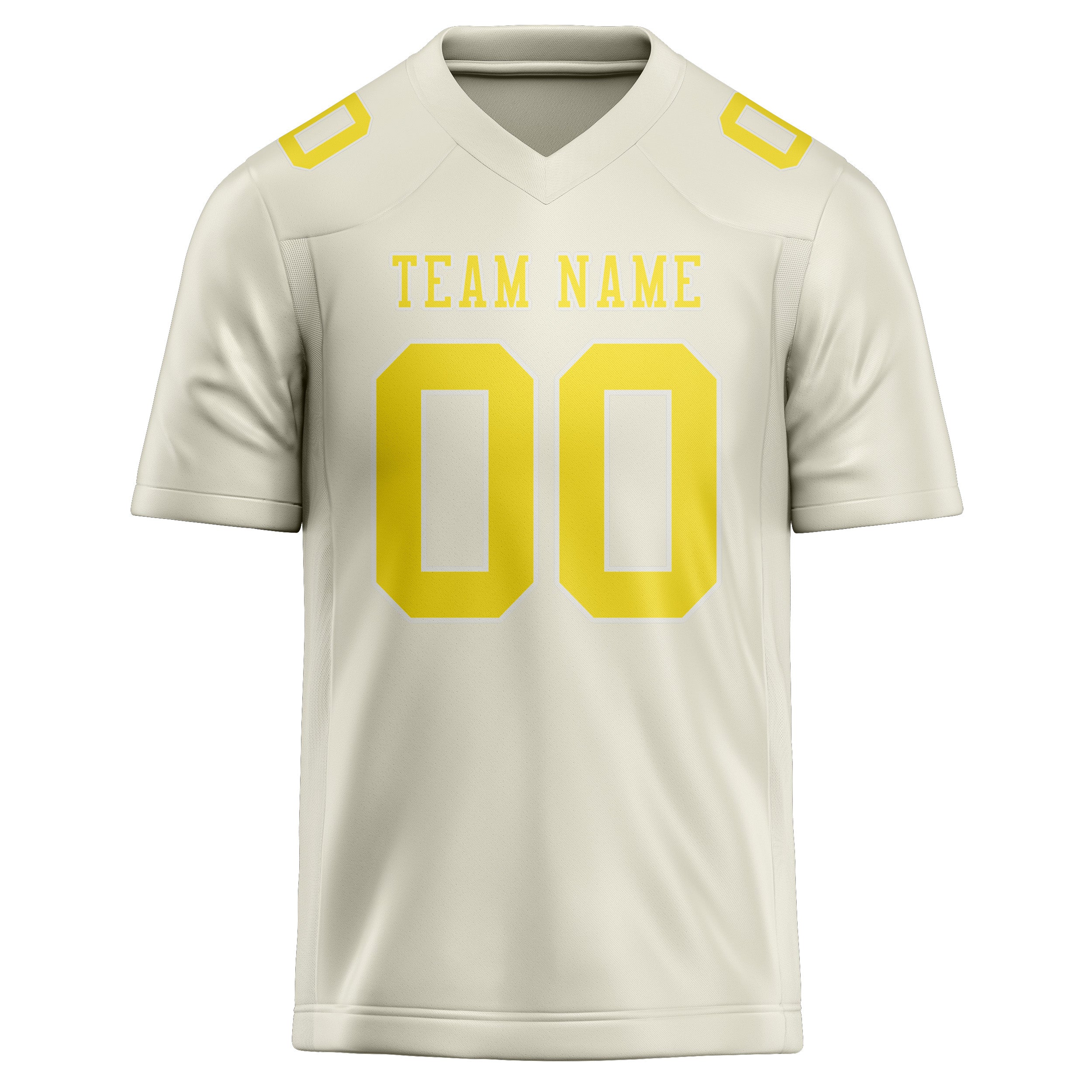 Maillot de rugby personnalisé beige jaune pâle professionnel