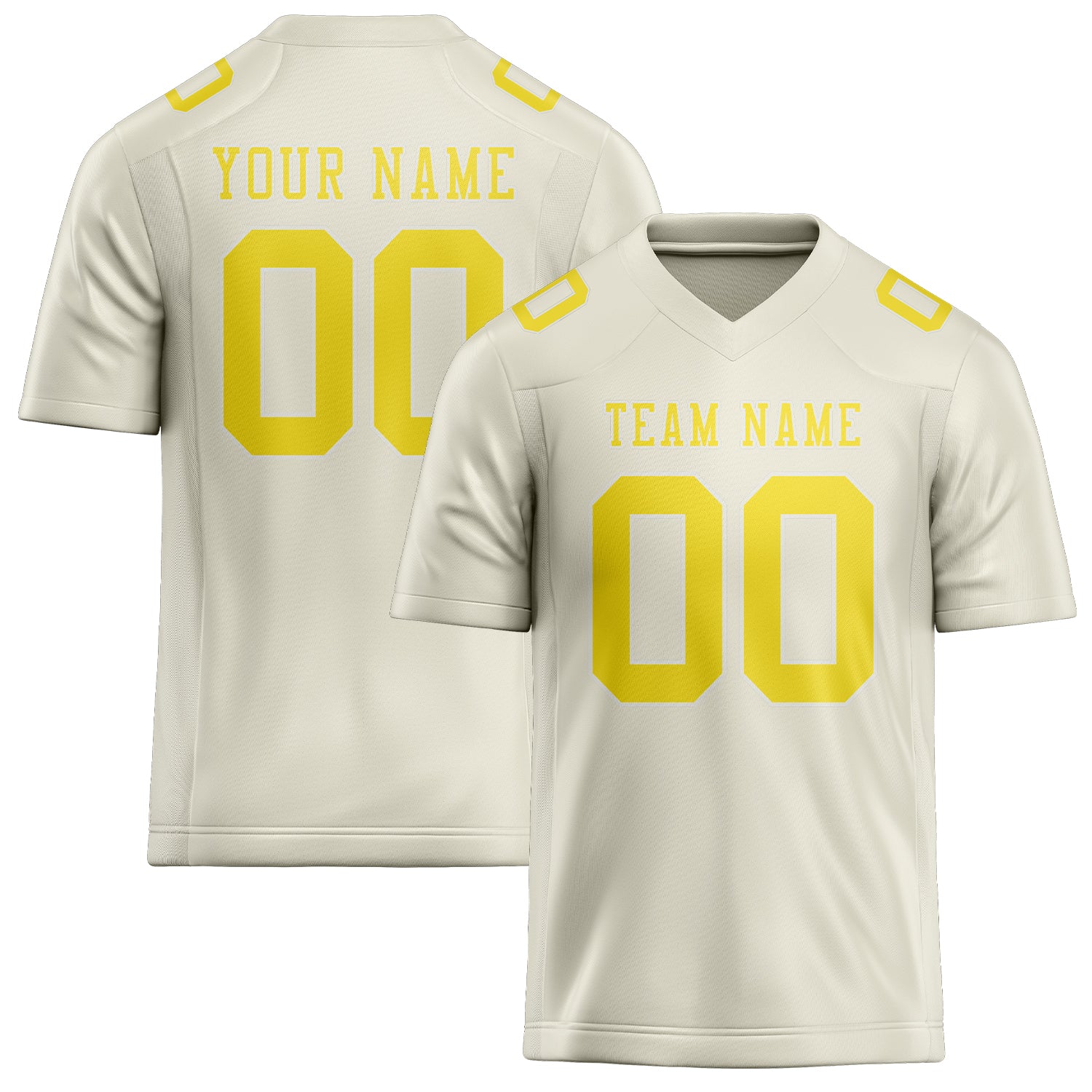 Maillot de rugby personnalisé beige jaune pâle professionnel