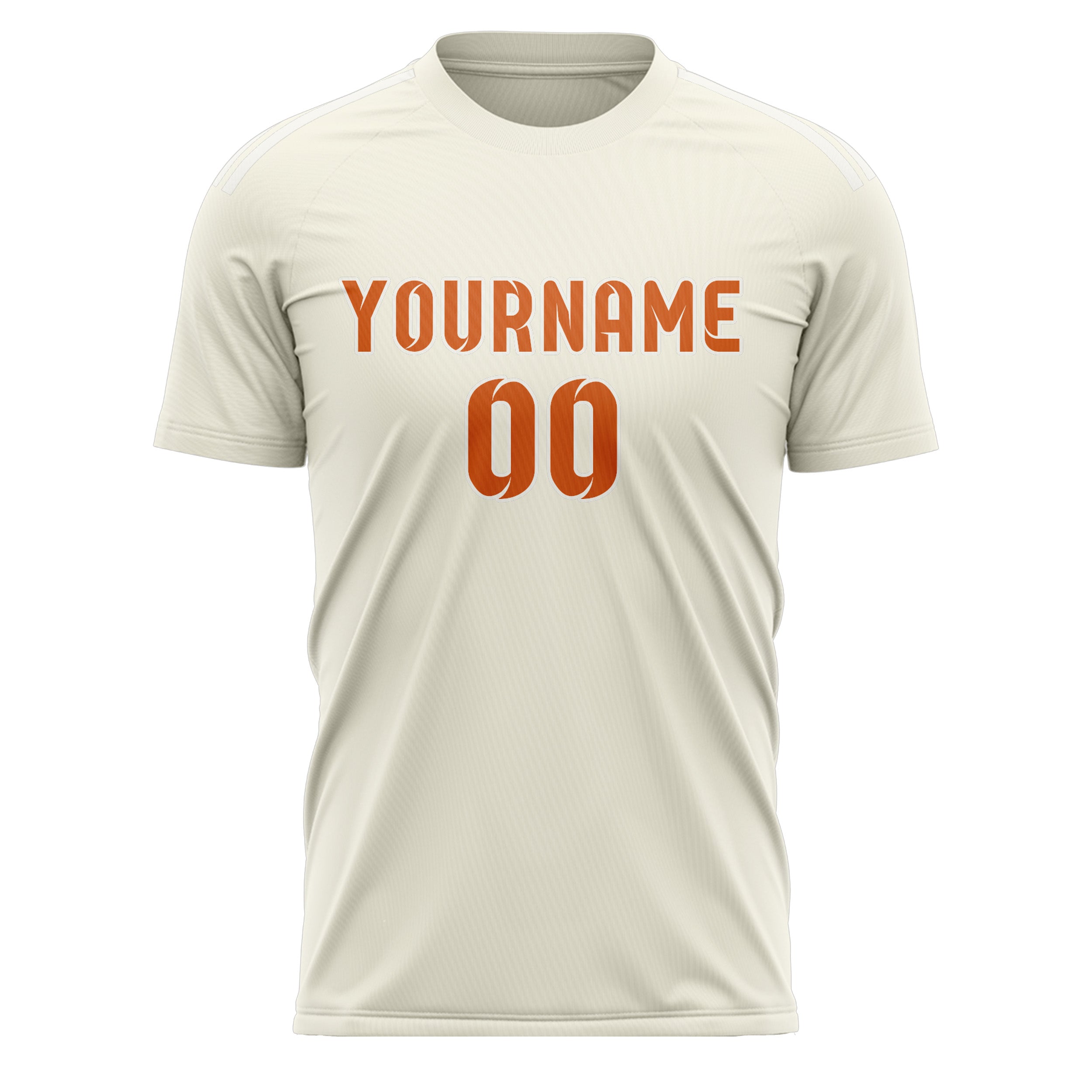 Benutzerdefiniertes Professionelles Beige Orange Fußballtrikot
