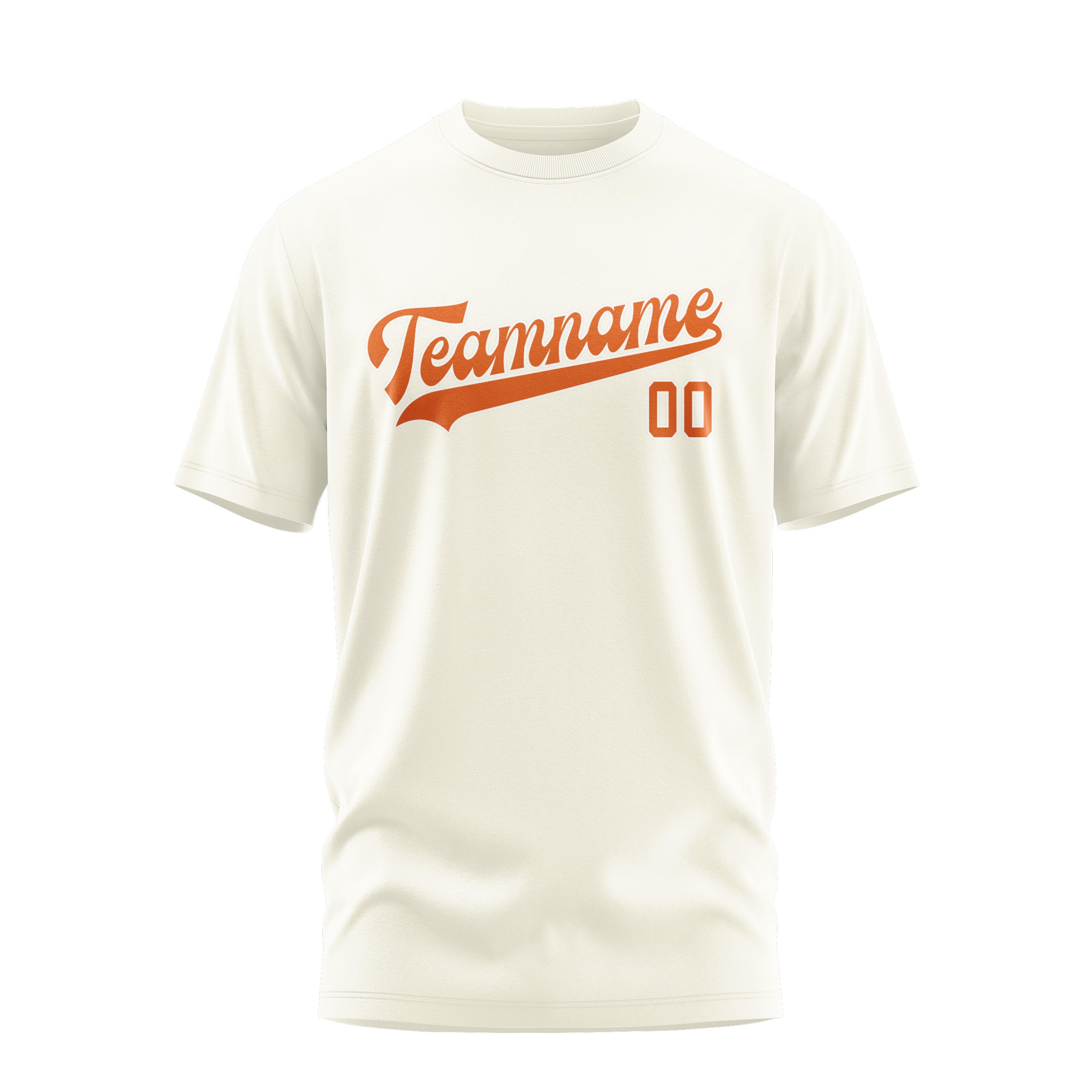 Maßgeschneidertes Beige Orange T-Shirt