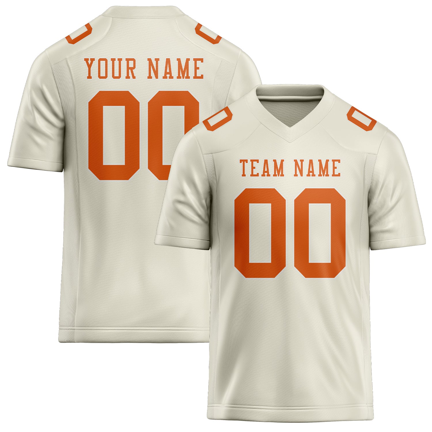 Maillot de rugby professionnel personnalisé beige orange