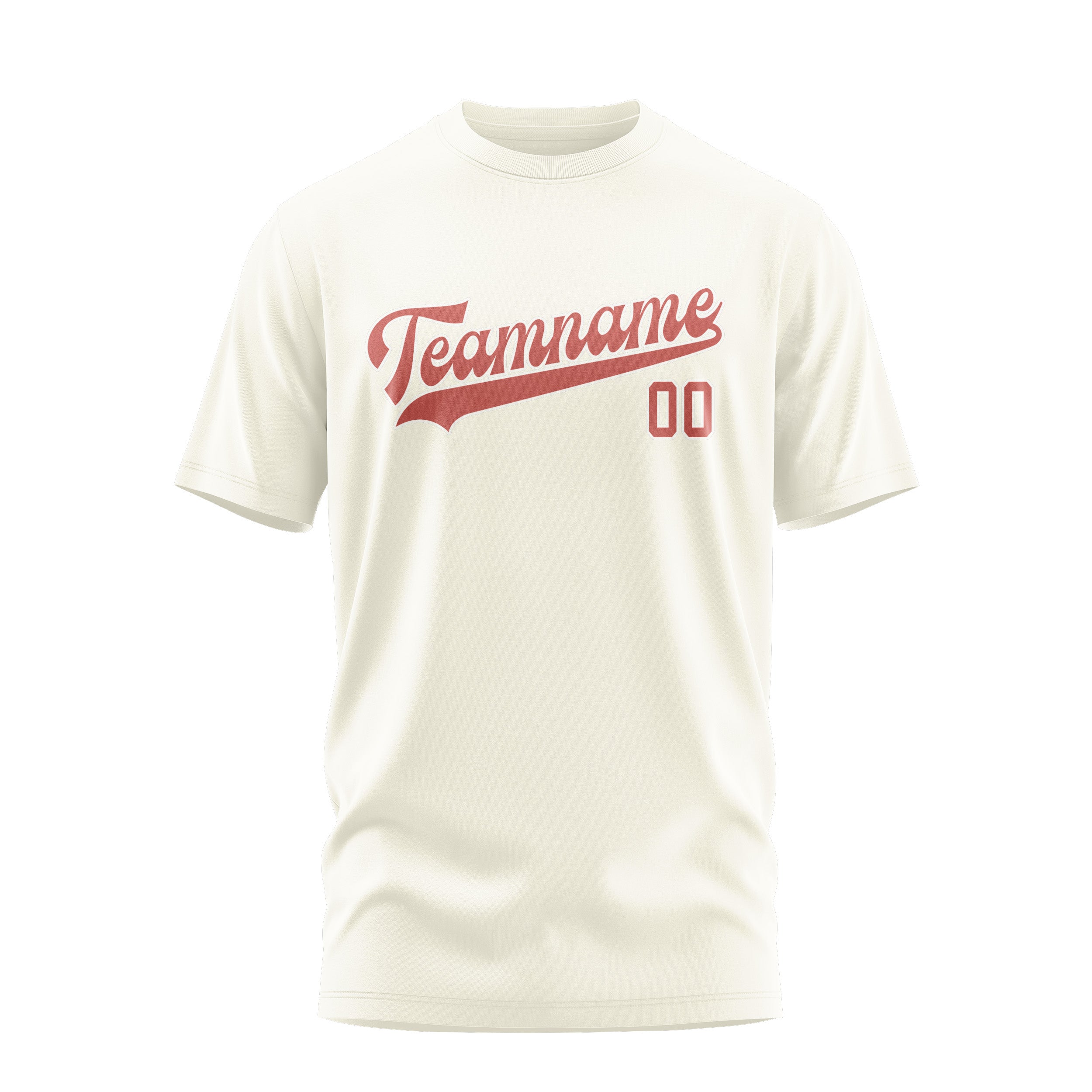 Maßgeschneidertes Beige Kupferrose T-Shirt
