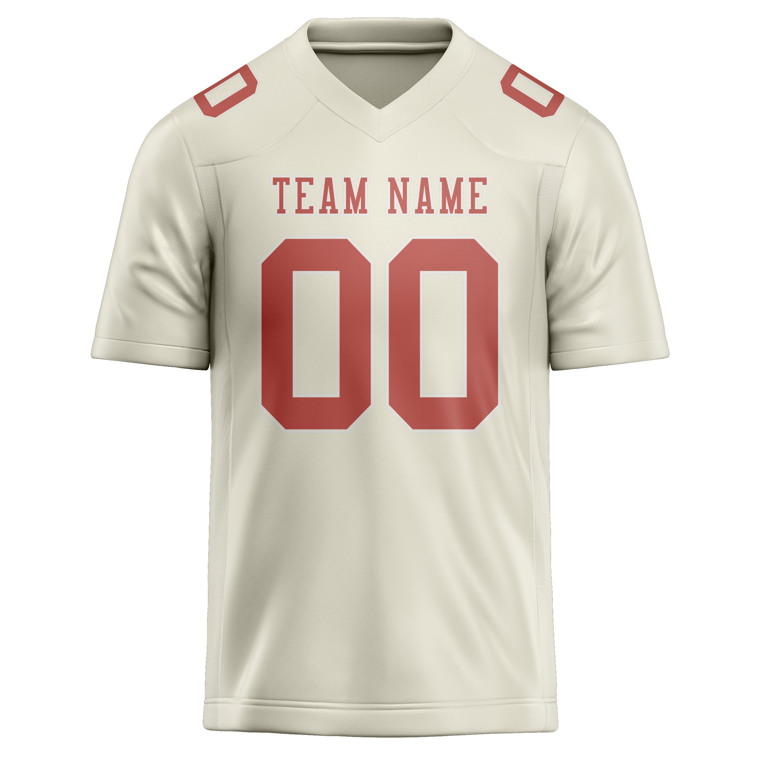 Maillot de rugby personnalisé beige cuivré rose