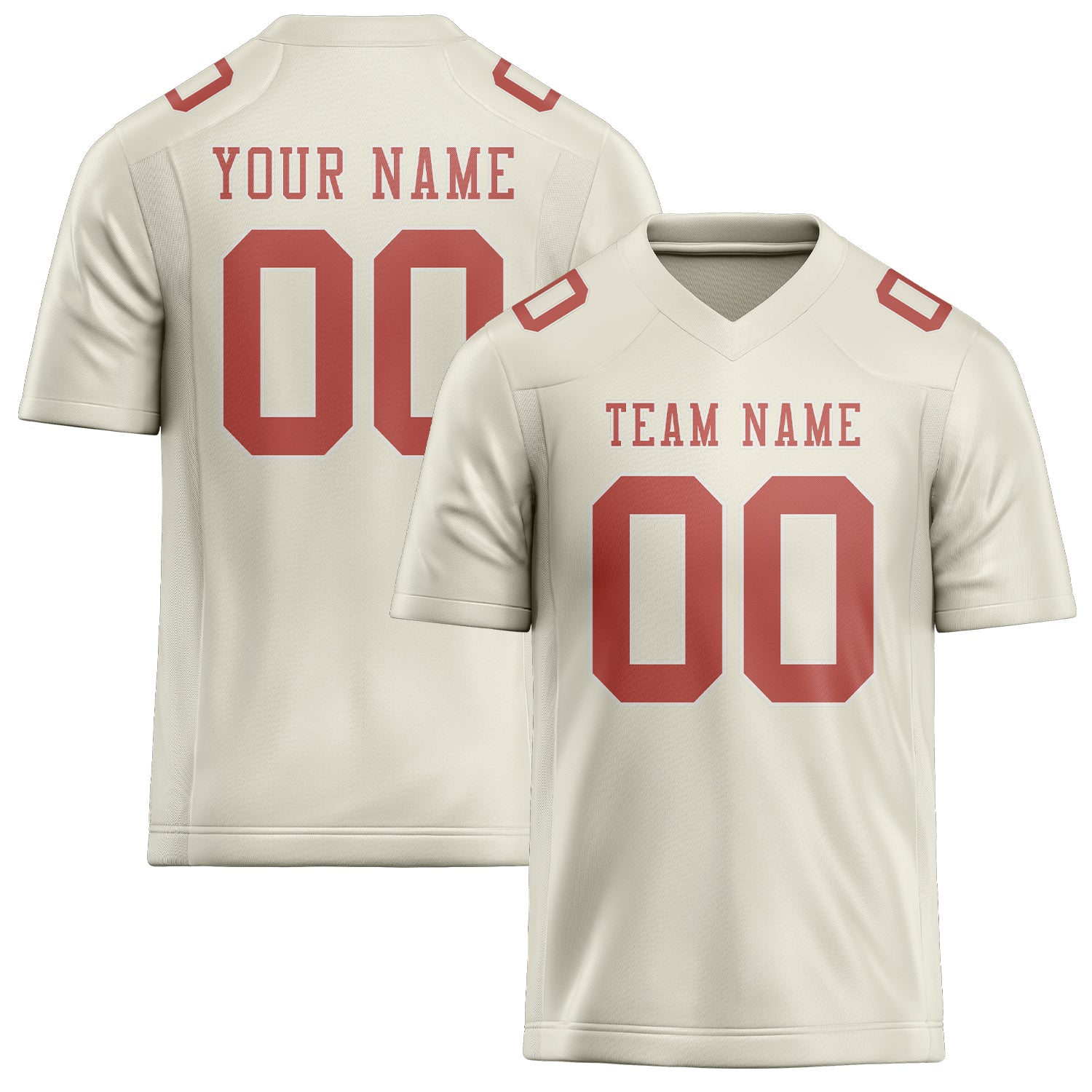 Maillot de rugby personnalisé beige cuivré rose