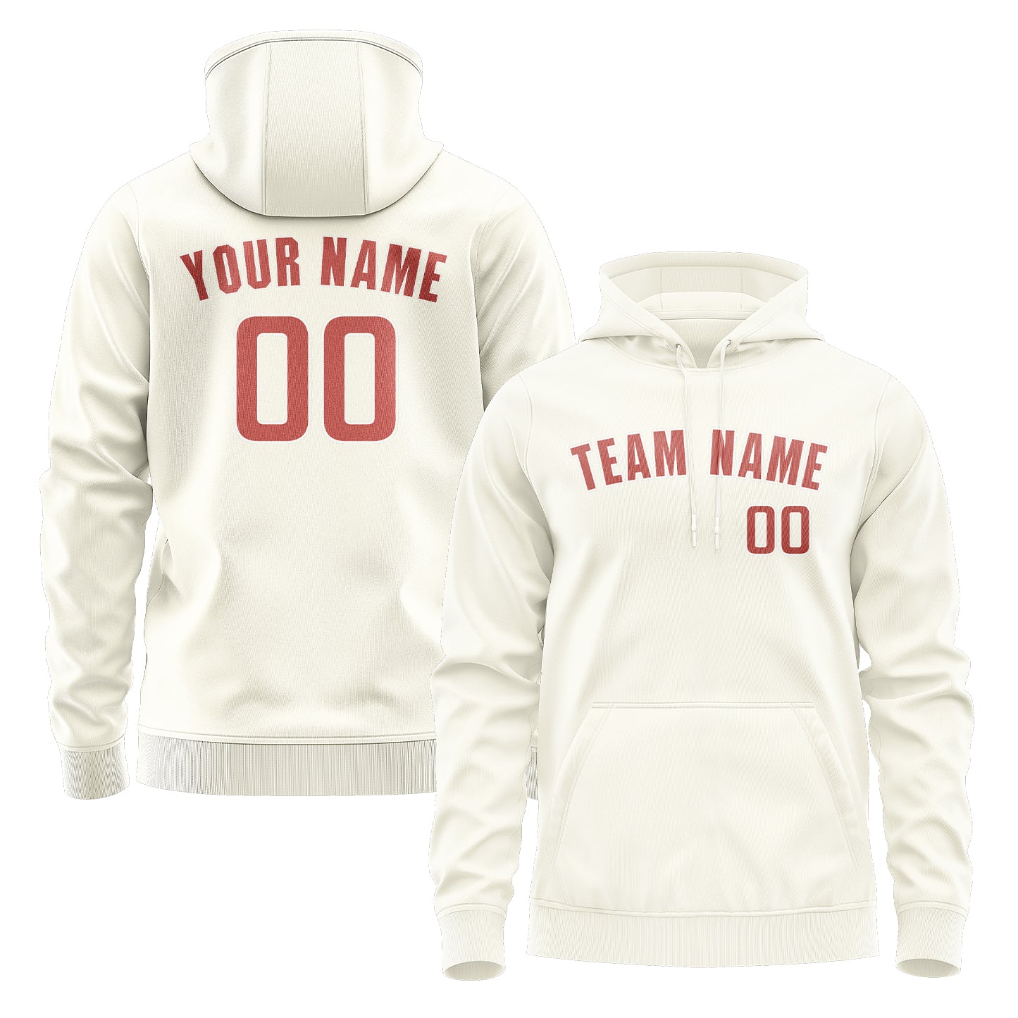 Maßgeschneidertes Beige Kupferrose Hoodie
