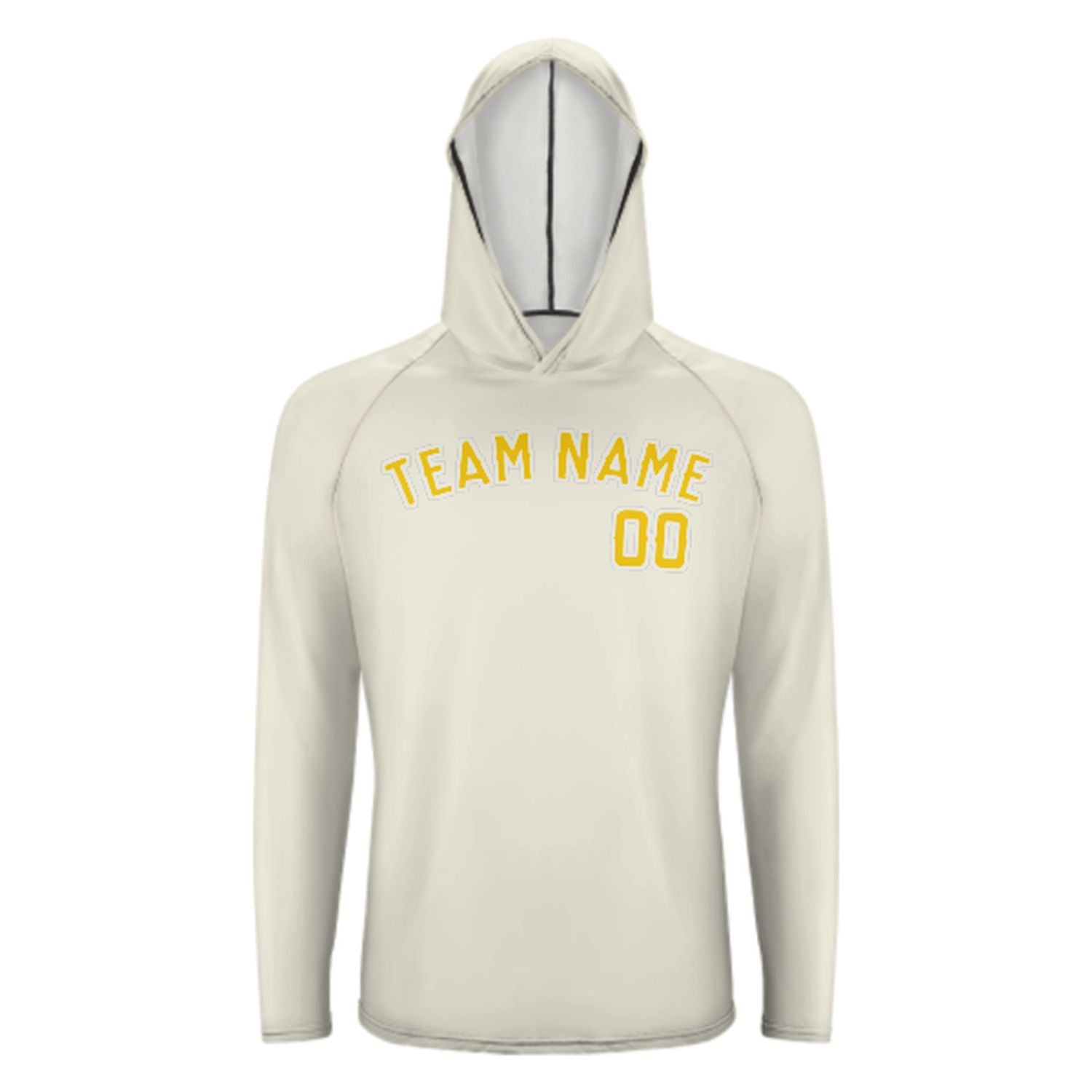 Na míru na míru béžové zlaté UV-hoodie