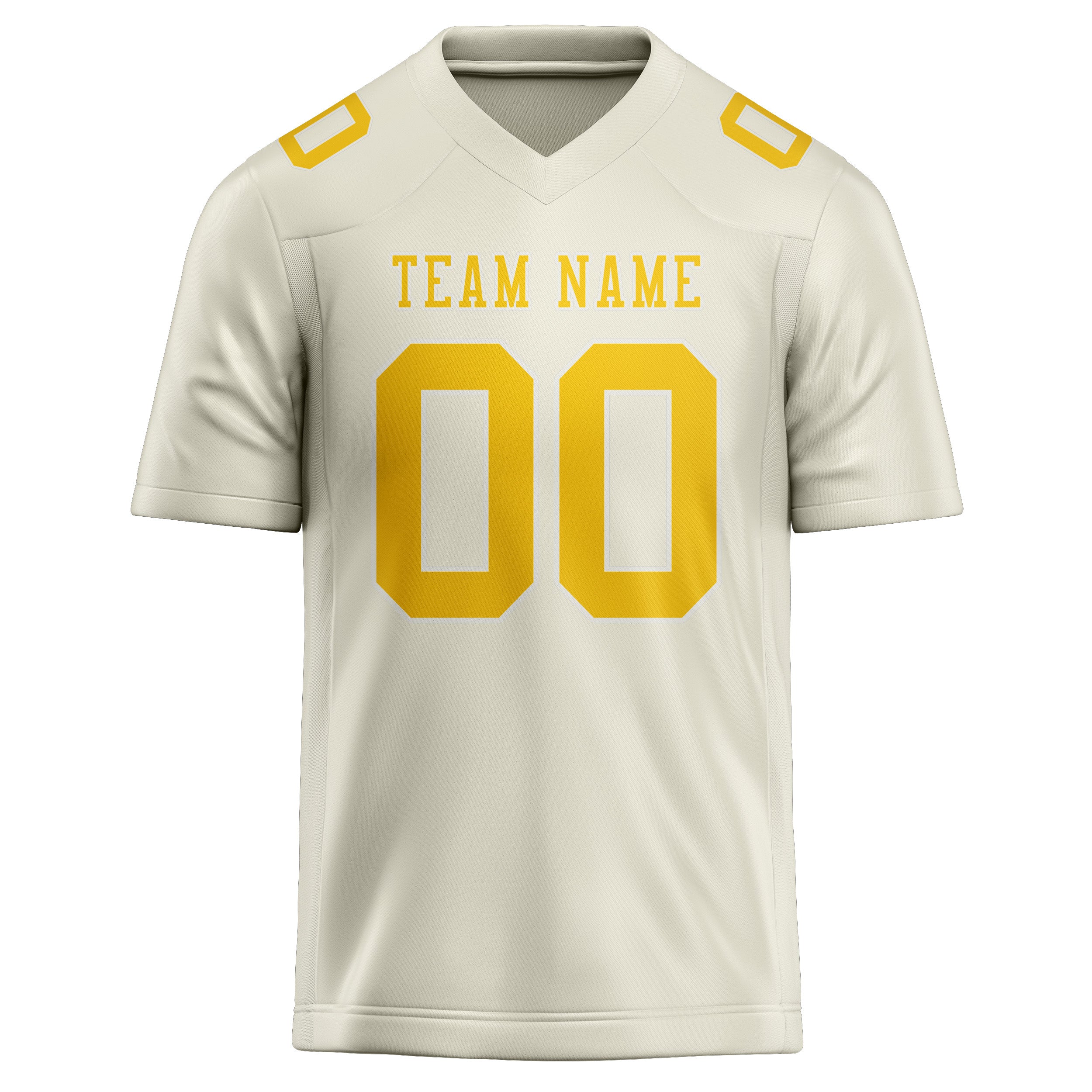Maillot de rugby professionnel personnalisé beige doré