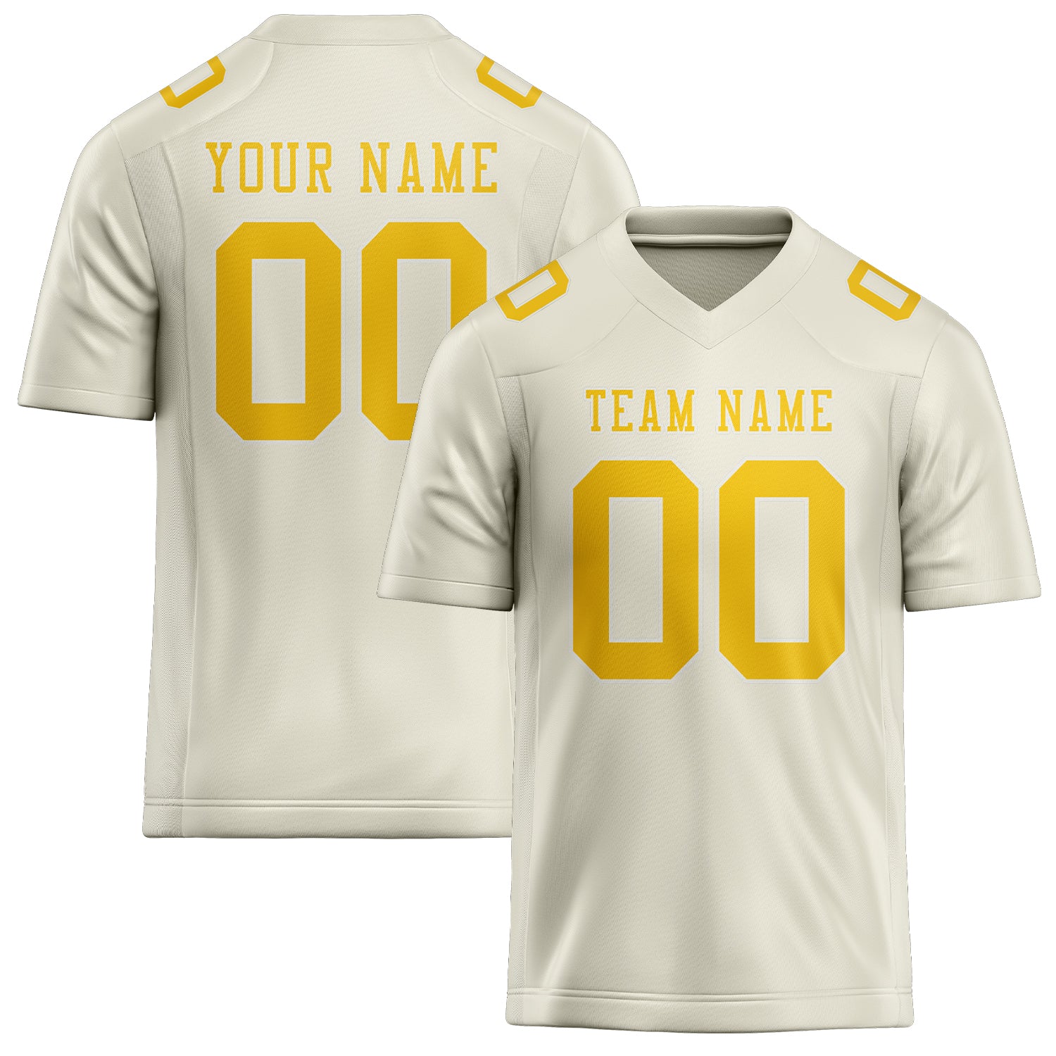 Maillot de rugby professionnel personnalisé beige doré
