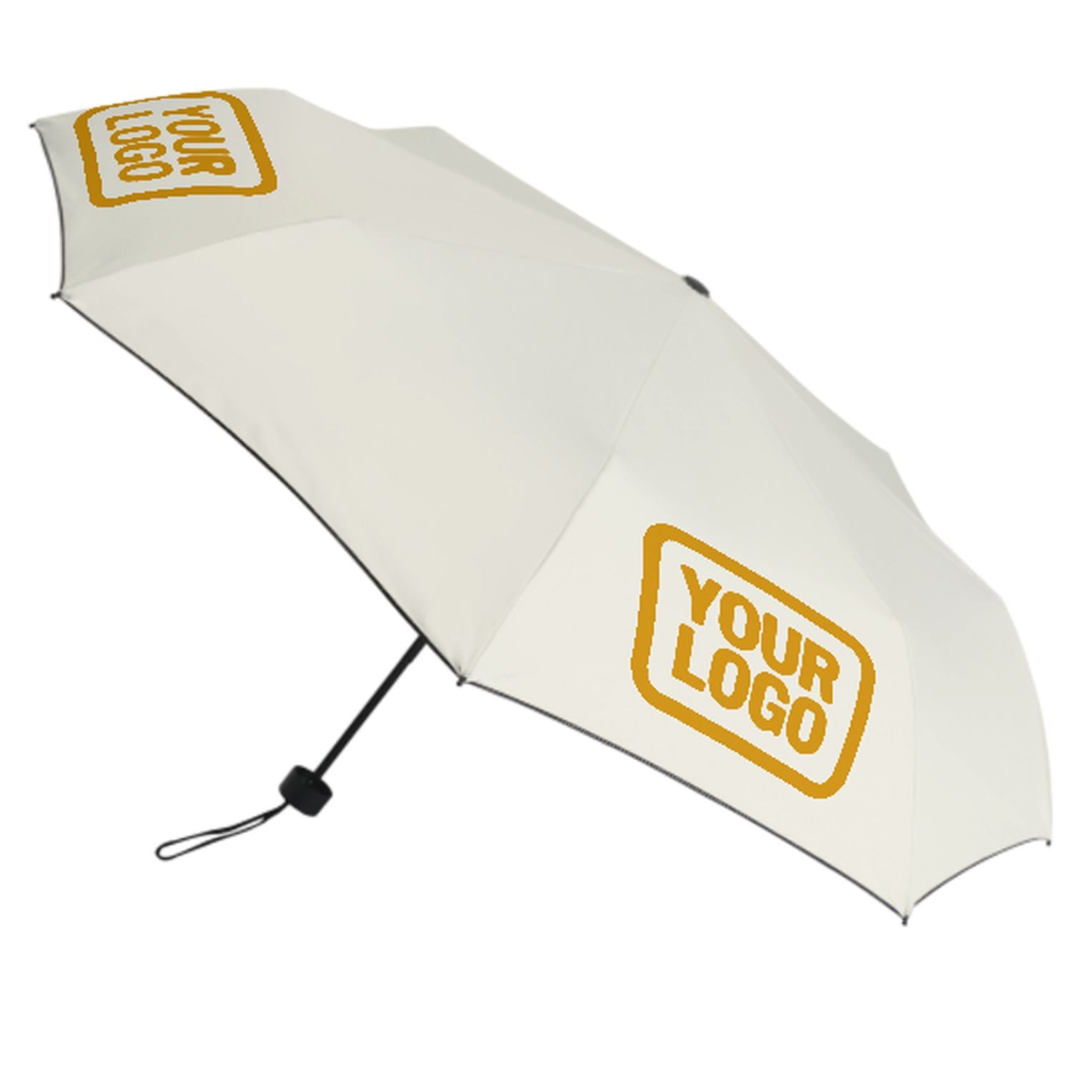 Maßgeschneidertes Beige Gelb Automatik-Regenschirm