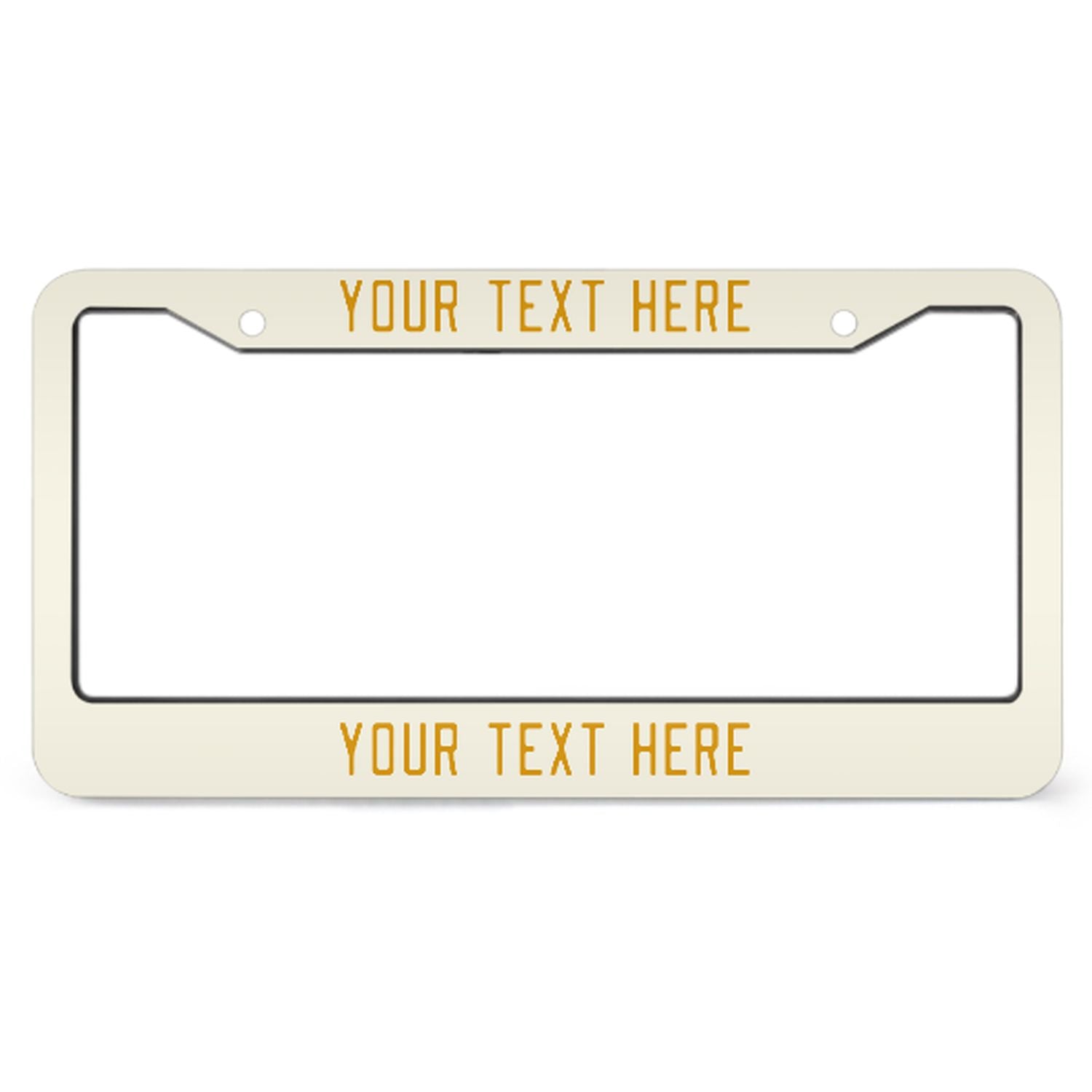 Cornice per targa personalizzata beige gialla