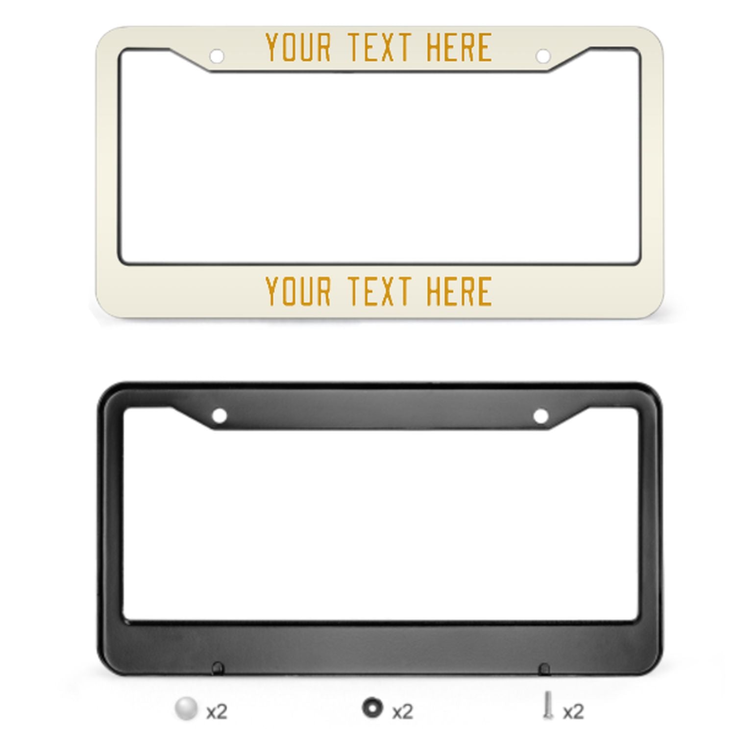 Cornice per targa personalizzata beige gialla