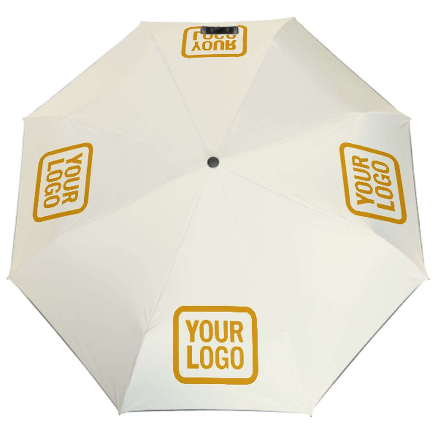 Maßgeschneidertes Beige Gelb Automatik-Regenschirm