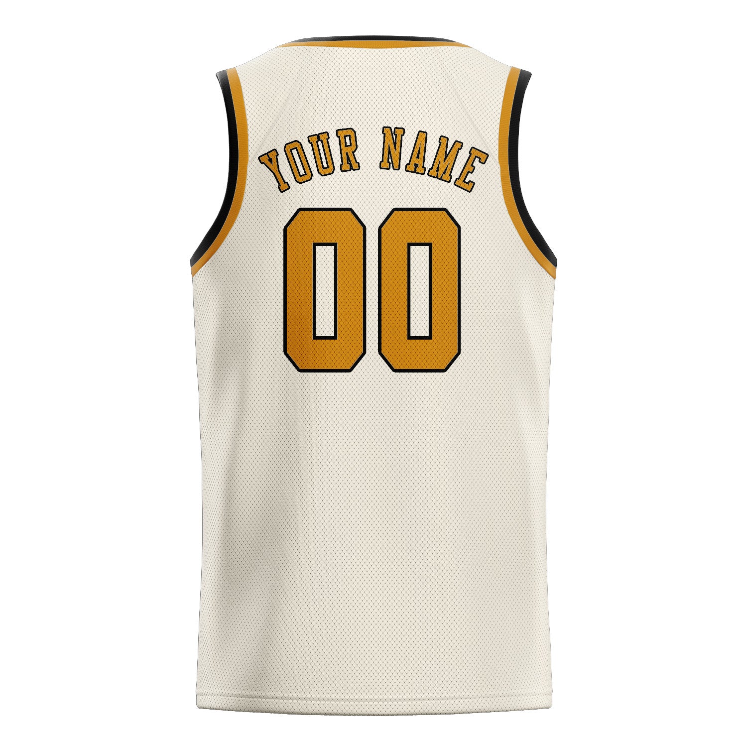 Benutzerdefiniertes Professionelles Beige Gelb Basketballtrikot