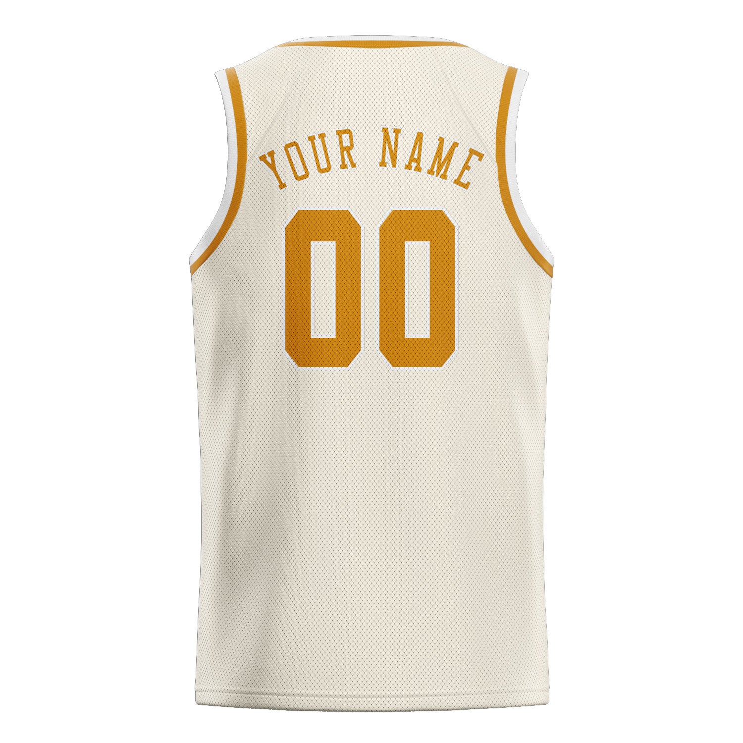 Benutzerdefiniertes Professionelles Beige Gelb Basketballtrikot