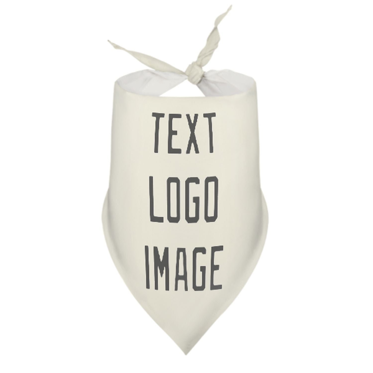 Bandana personalizzata beige grigio scuro per animali domestici