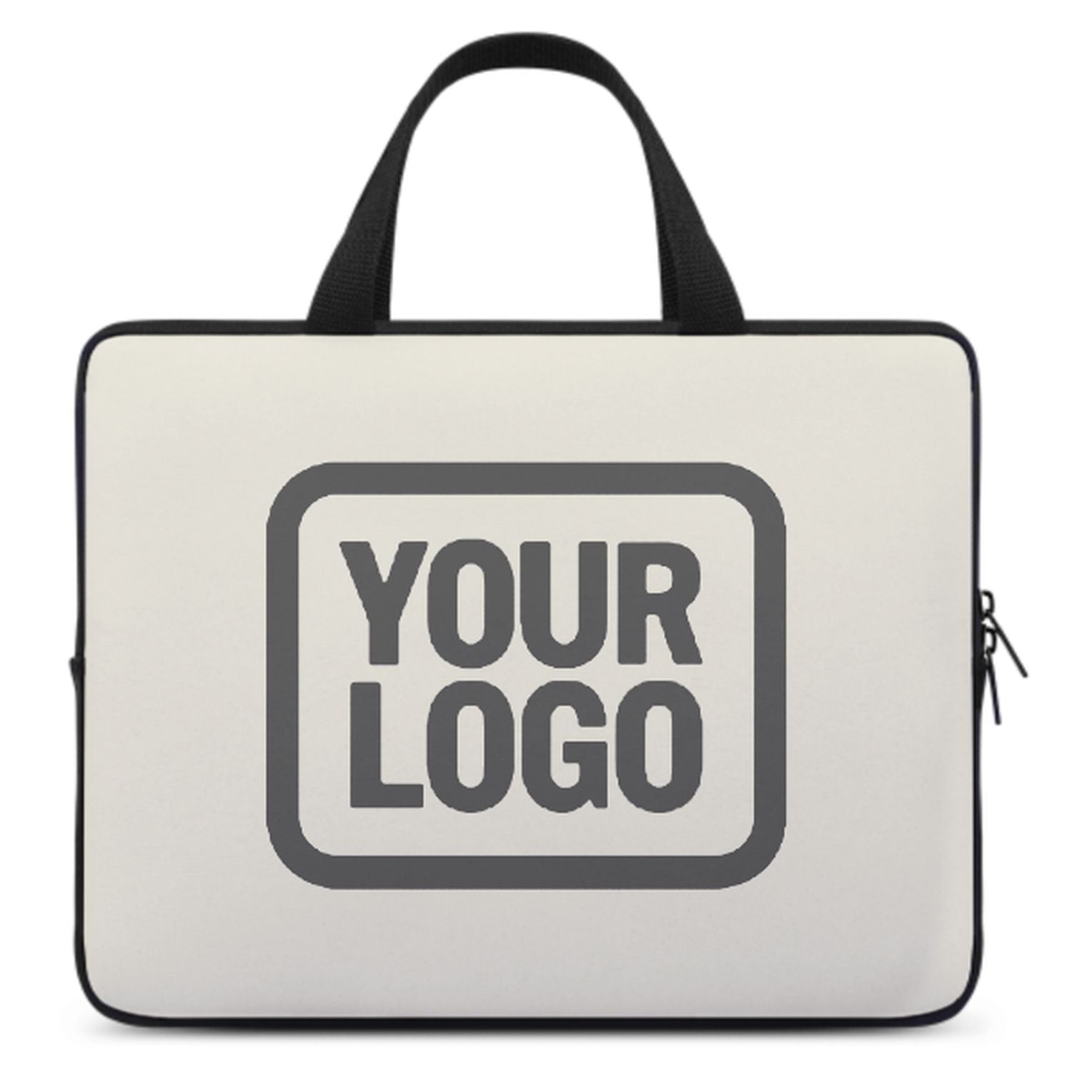 Maßgeschneidertes Beige Dark Grey Laptop Tasche