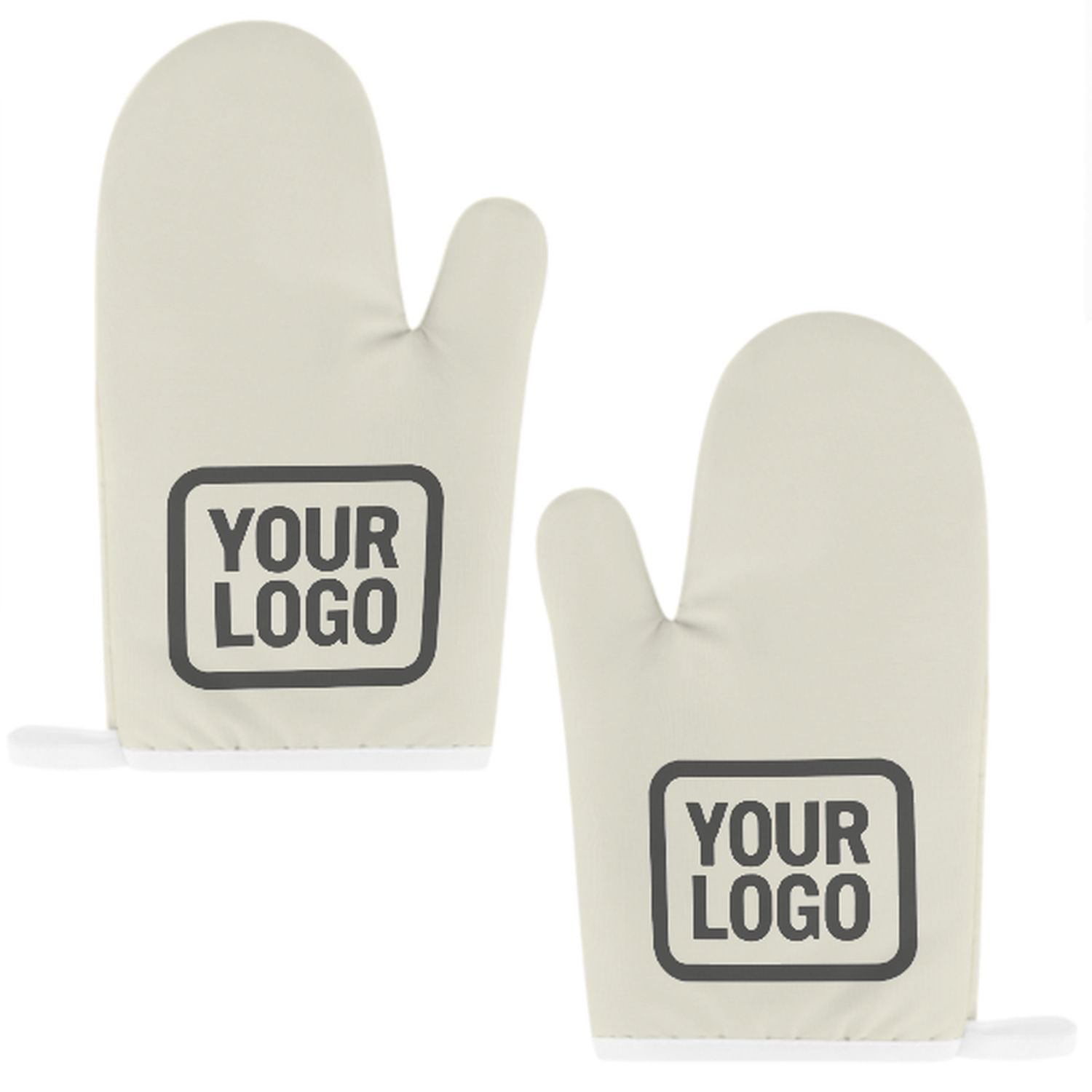 Maßgeschneidertes Beige  Dunkelgrau Topfhandschuh Set – 2-teilig