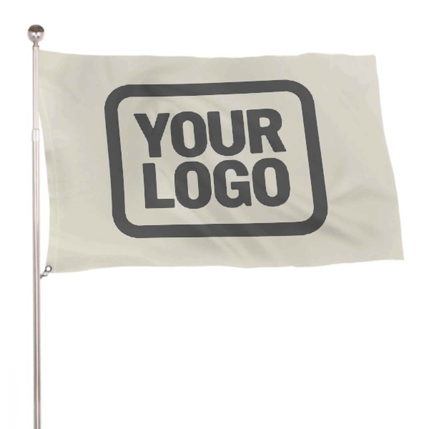 Maßgeschneidertes Beige Dunkelgrau Flagge