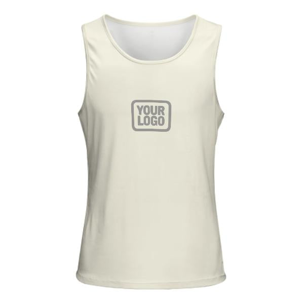 Maßgeschneidertes Beige Grau Herren Tanktop