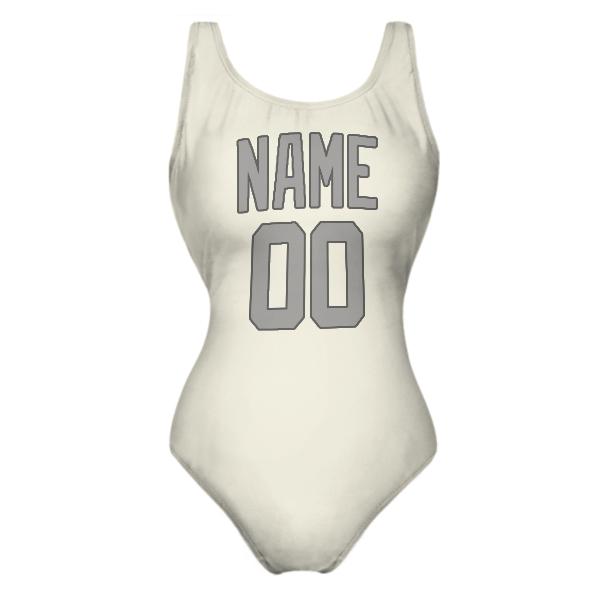 Maillot de bain beige gris sur mesure